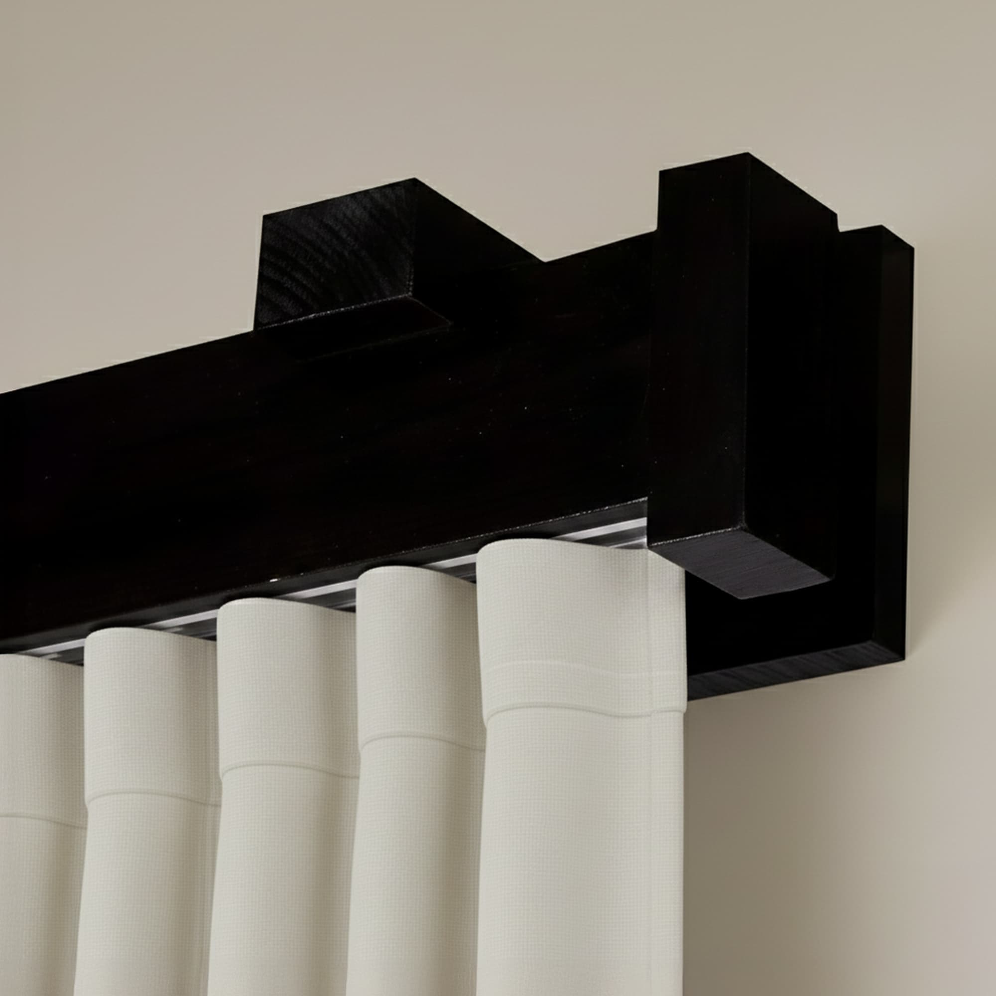 Dalia Wooden Curtain Rod with Aluminum Track