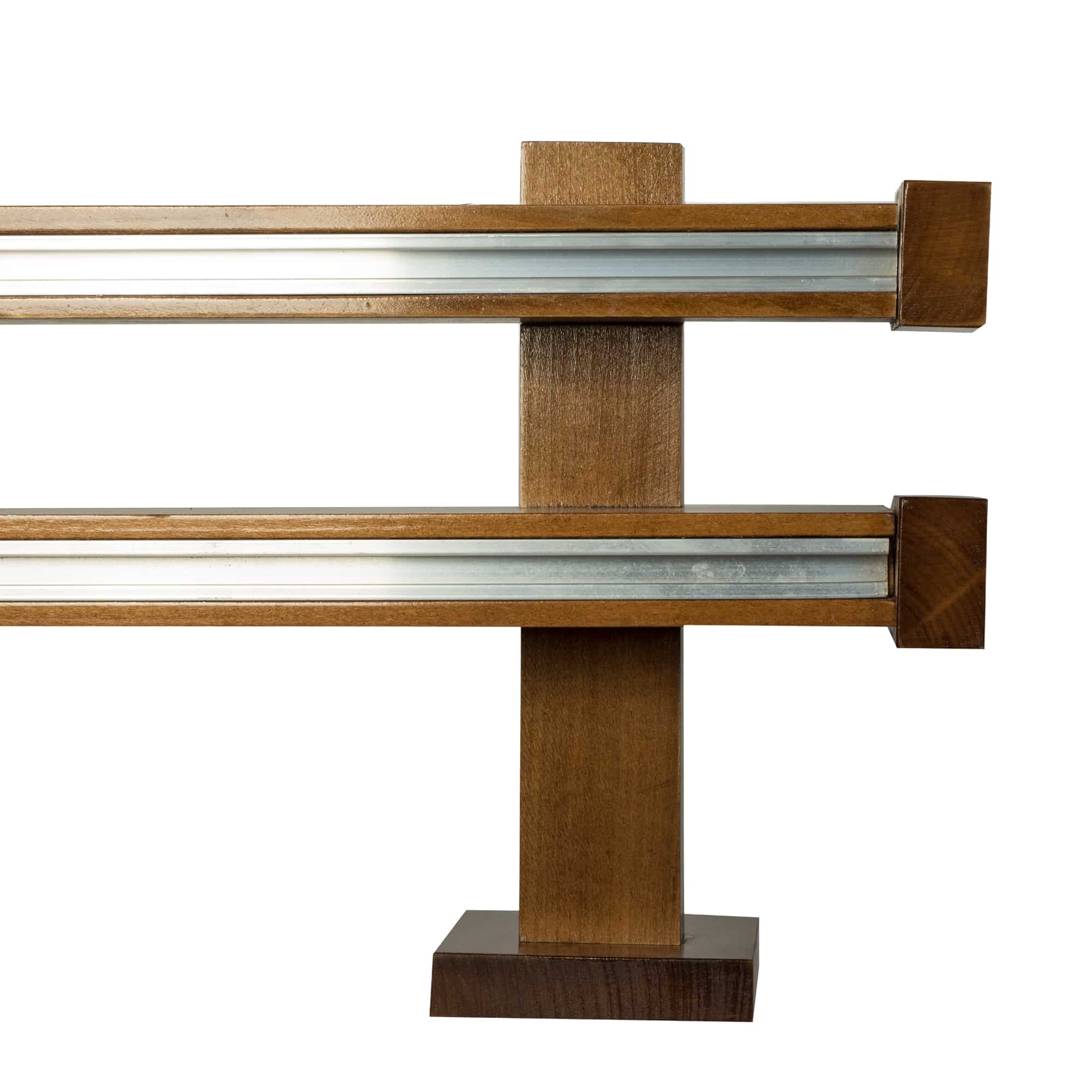 Dalia Double Wooden Curtain Rod with Aluminum Track