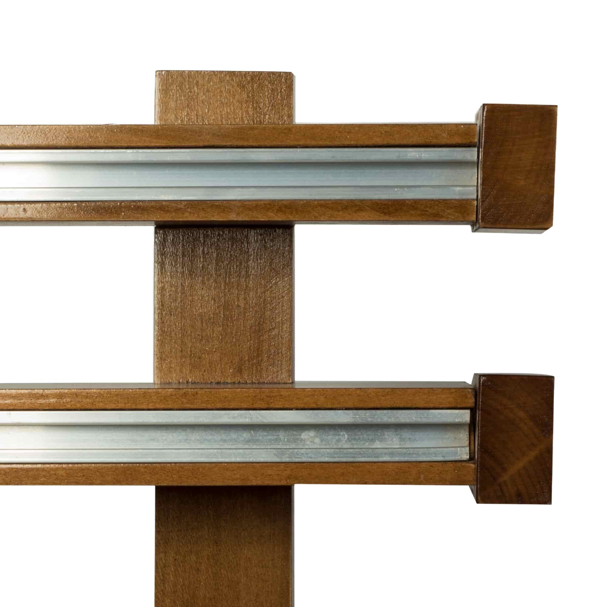 Dalia Double Wooden Curtain Rod with Aluminum Track