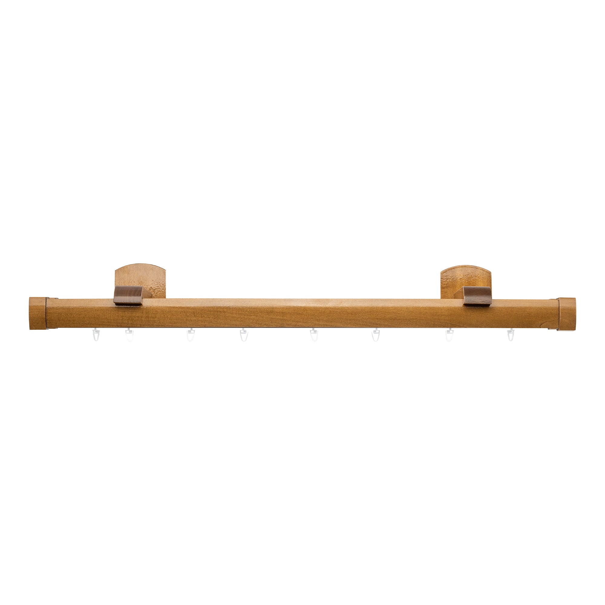 Domino Double Wooden Curtain Rod & Track System for Curtains and Drapes