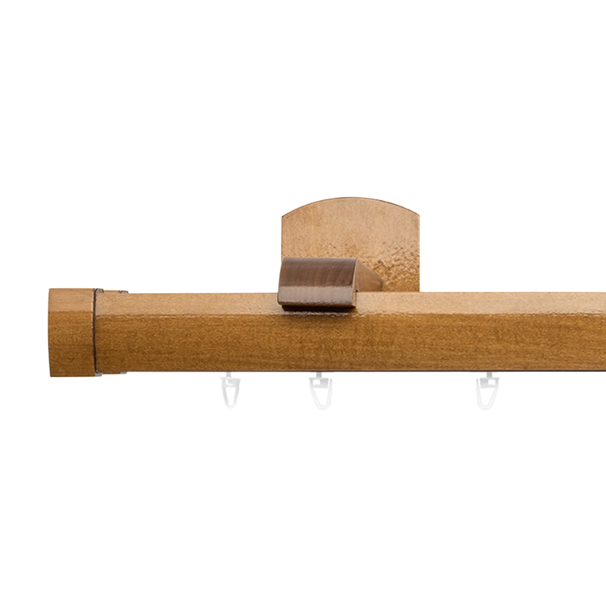 Domino Double Wooden Curtain Rod & Track System for Curtains and Drapes