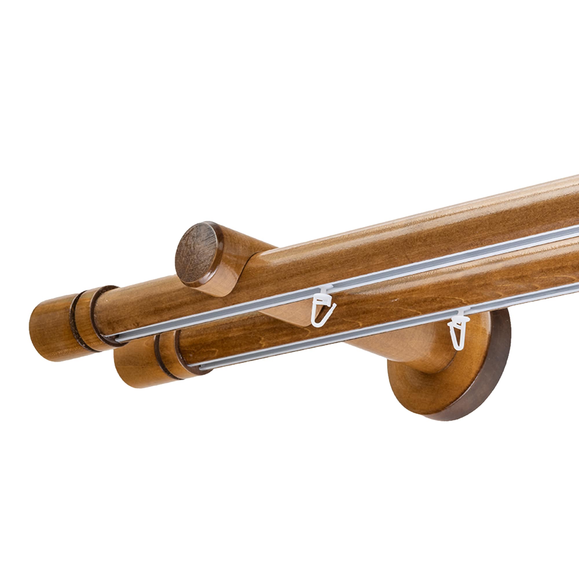 CILINDRU DOUBLE 35 MM WOODEN CURTAIN ROD & ALUMINUM TRACK SYSTEM