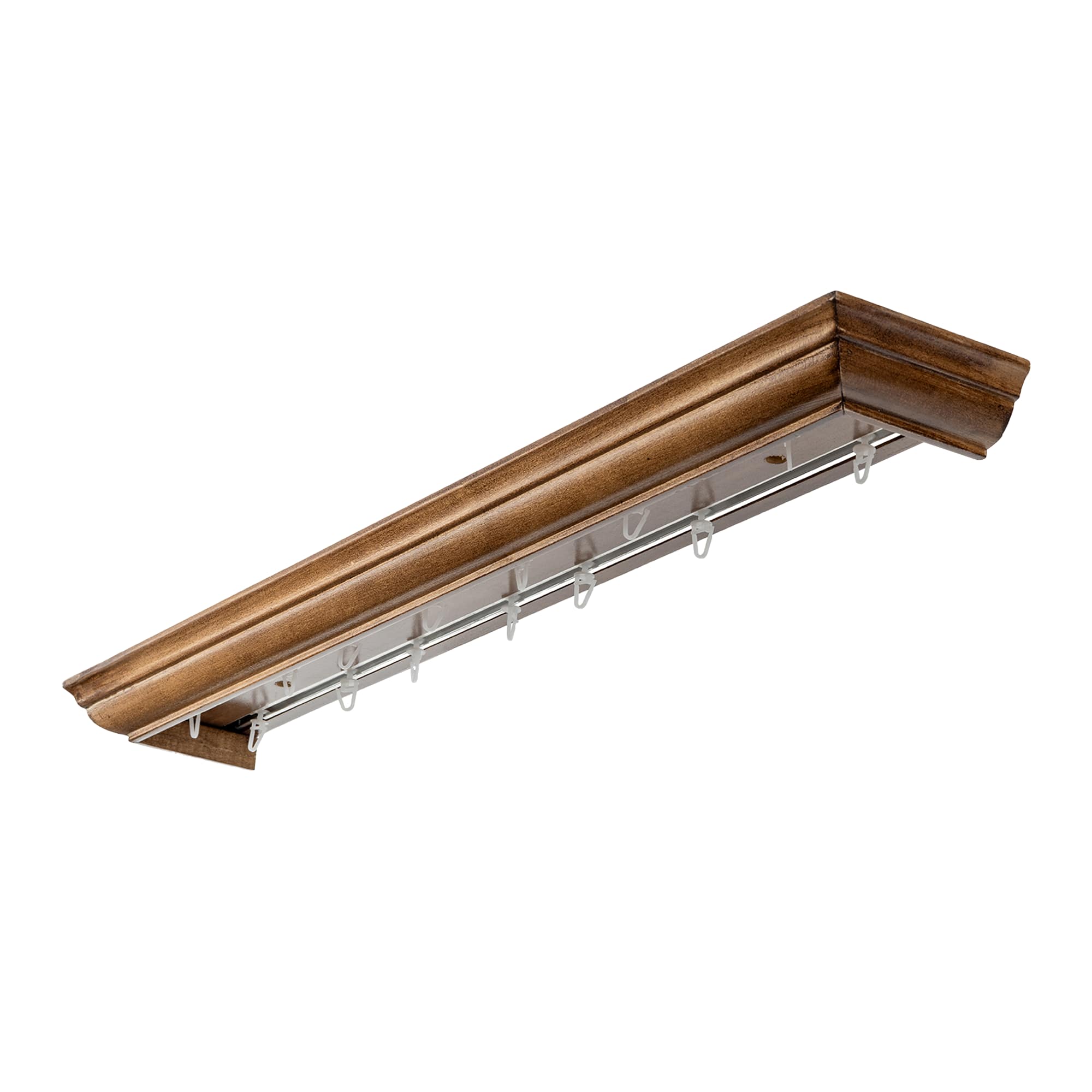 Filip Wooden Curtain Track System with Decorative Valance