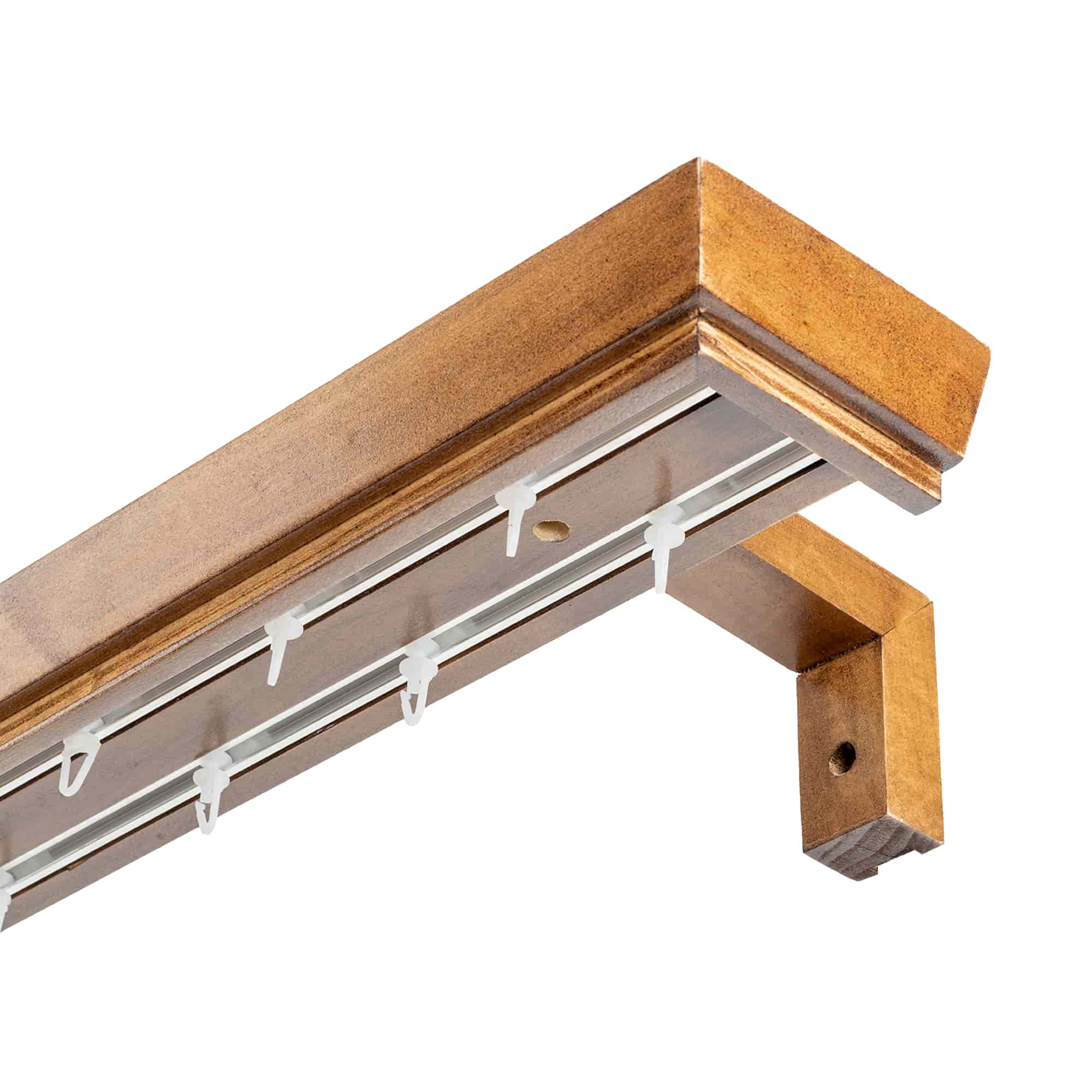 Conic Wooden Curtain Track System with Decorative Valance
