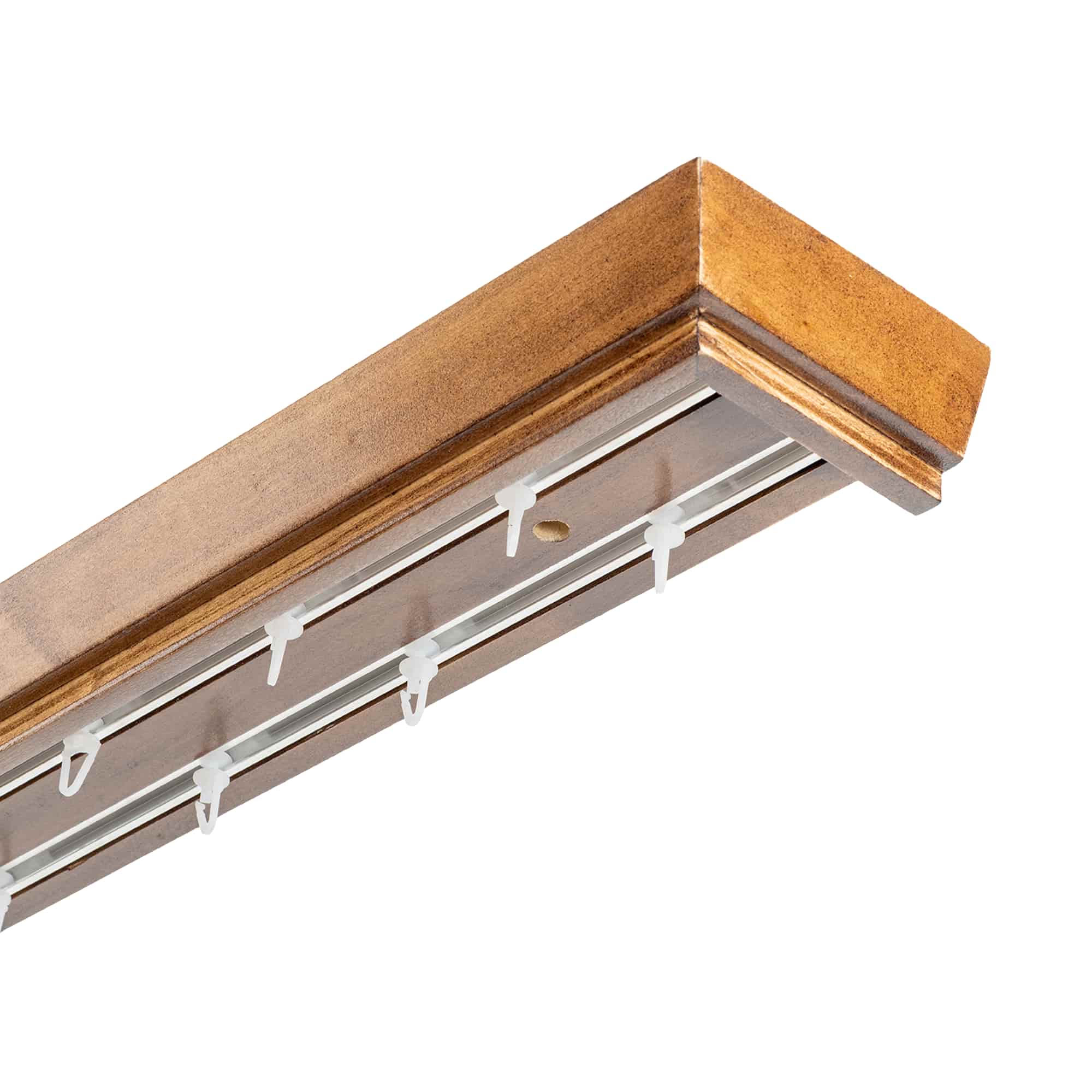 Conic Wooden Curtain Track System with Decorative Valance