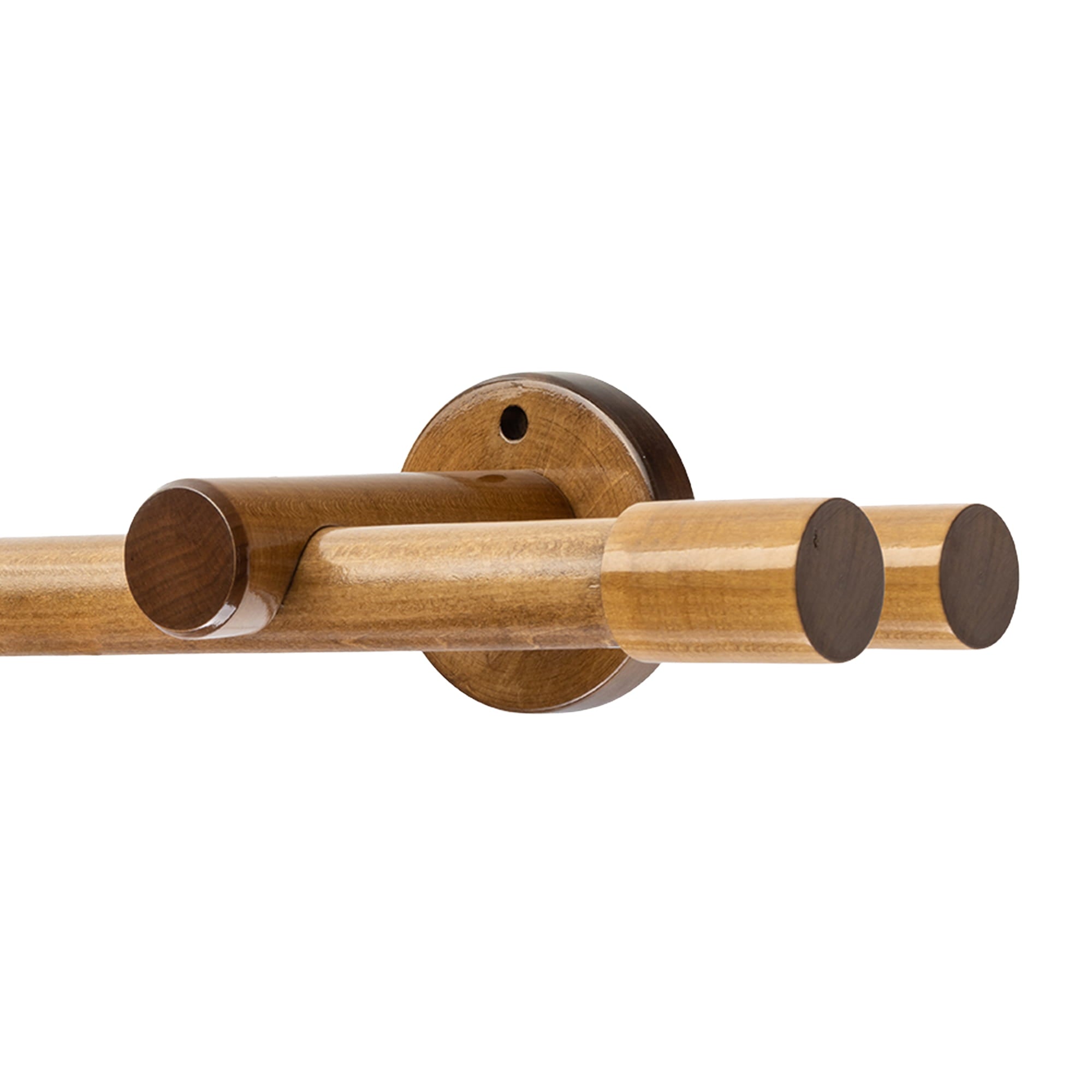 Luna Double 35 mm Wooden Curtain Rod & Track System