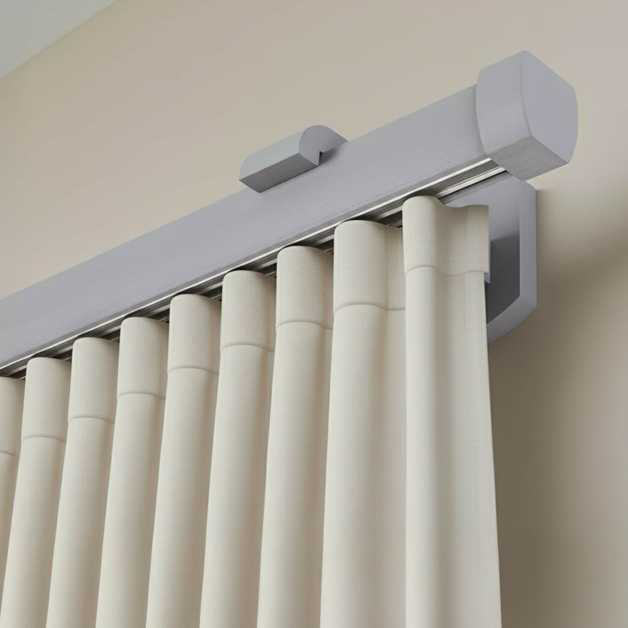 Domino Single Wooden Curtain Rod