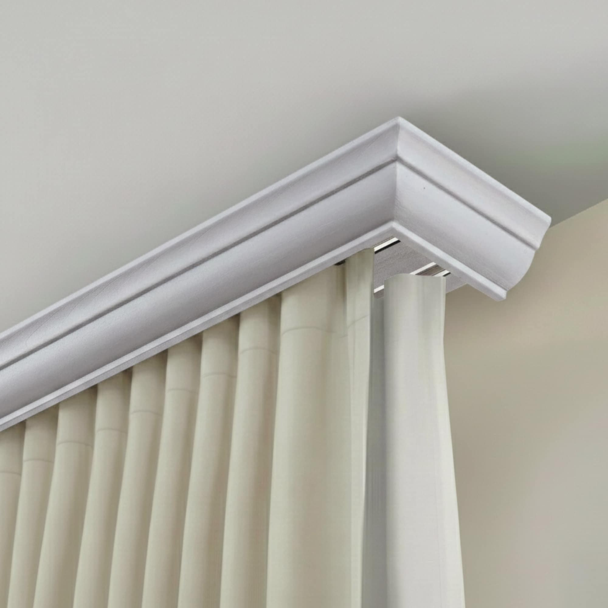 Filip Wooden Curtain Track System with Decorative Valance