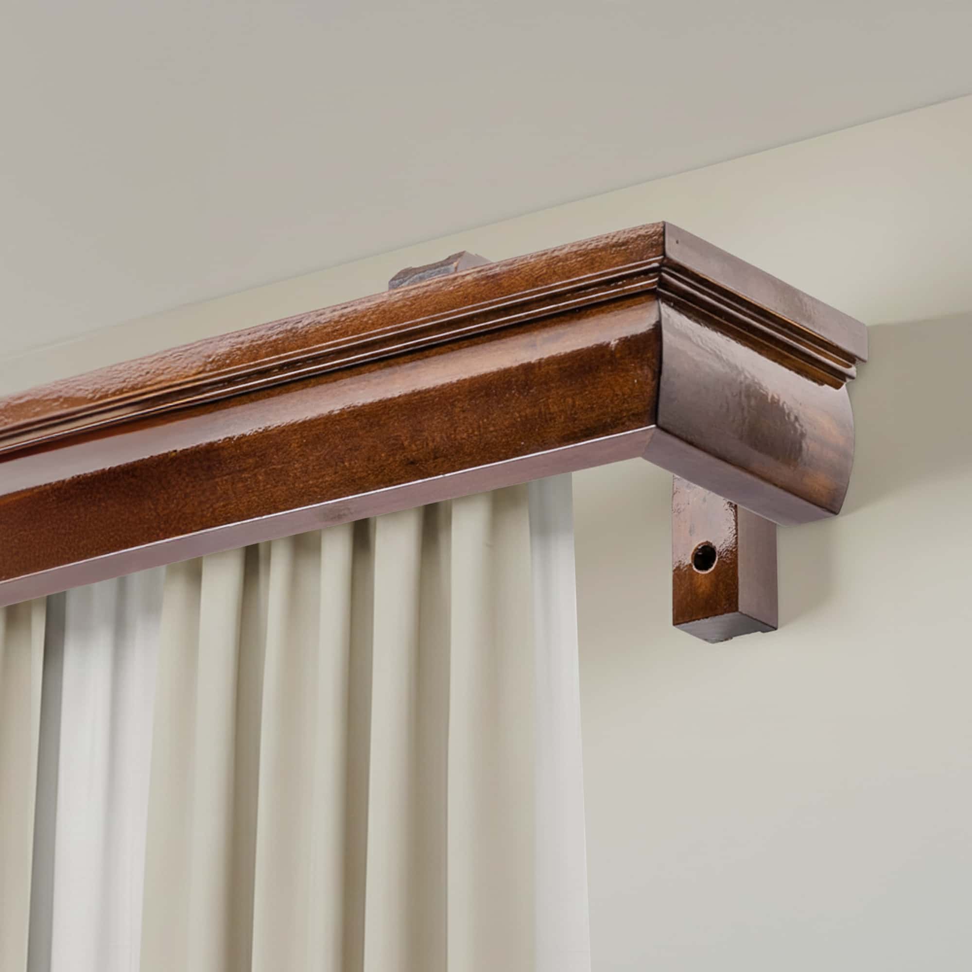 Firenze Wooden Curtain Track System with Decorative Valance