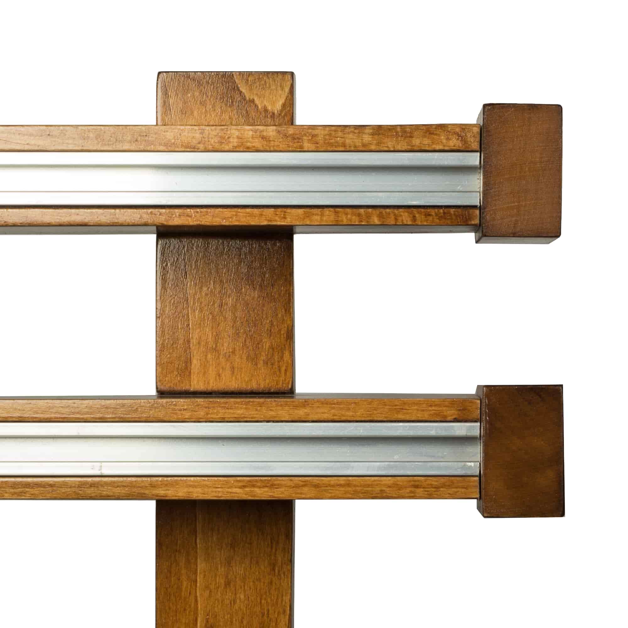 Dalia Double Wooden Curtain Rod with Aluminum Track