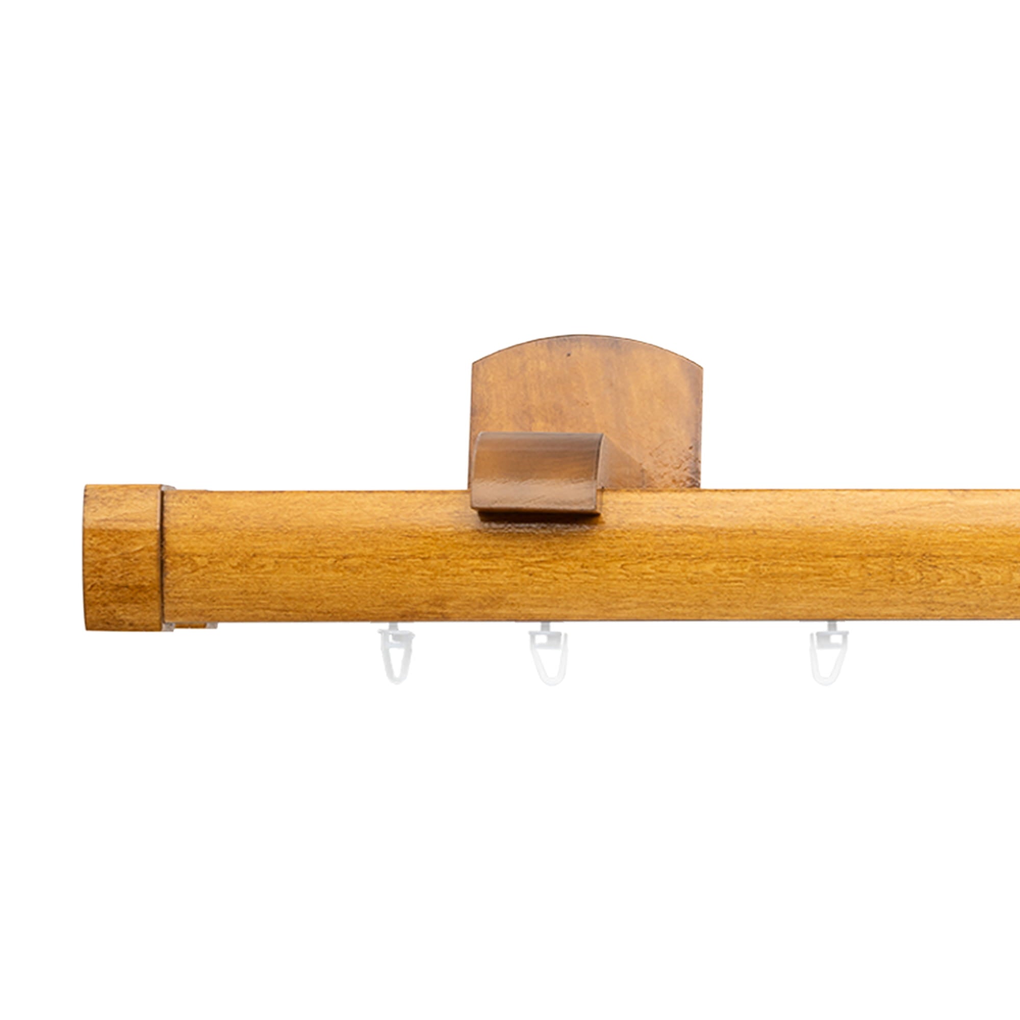 Domino Double Wooden Curtain Rod & Track System for Curtains and Drapes