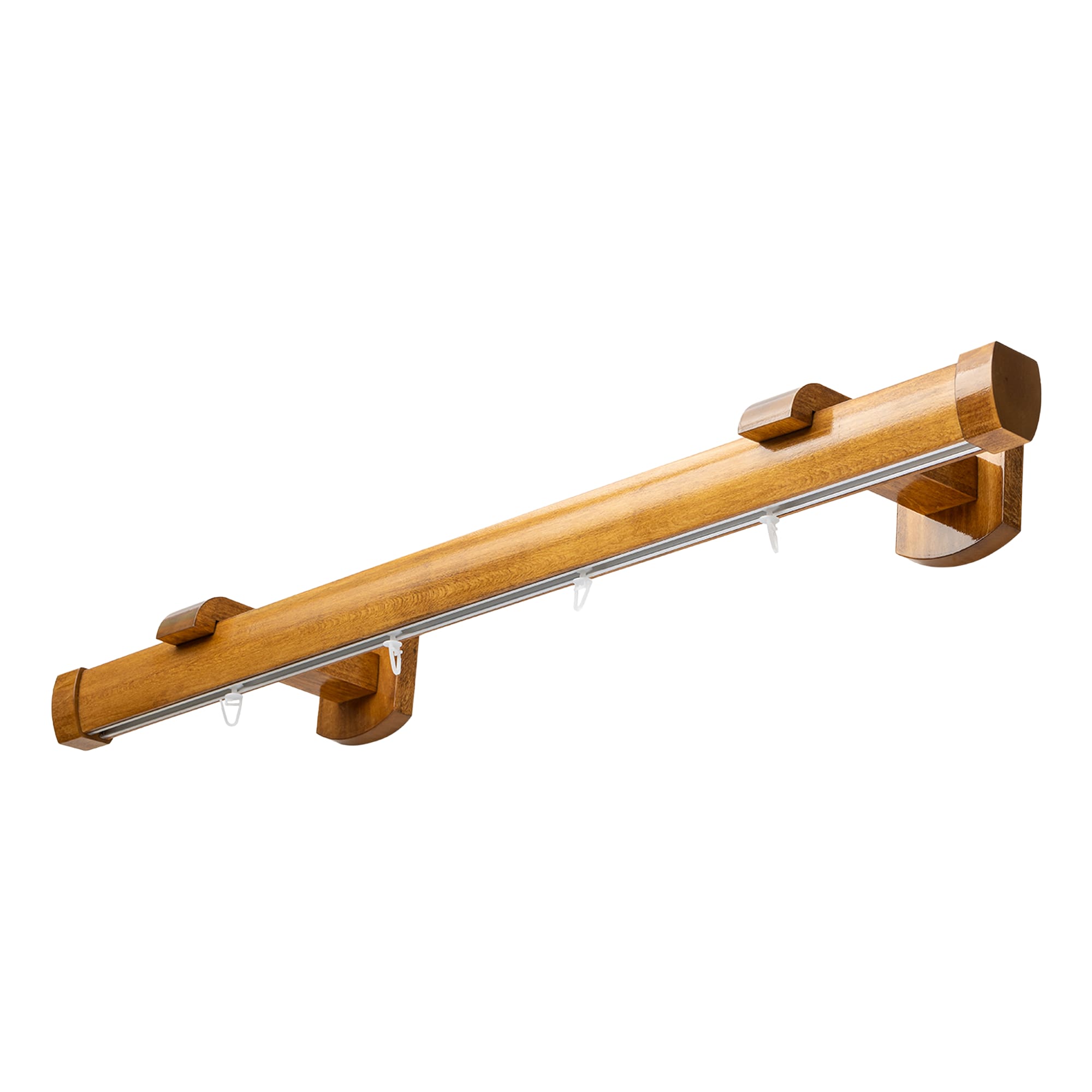 Domino Single Wooden Curtain Rod
