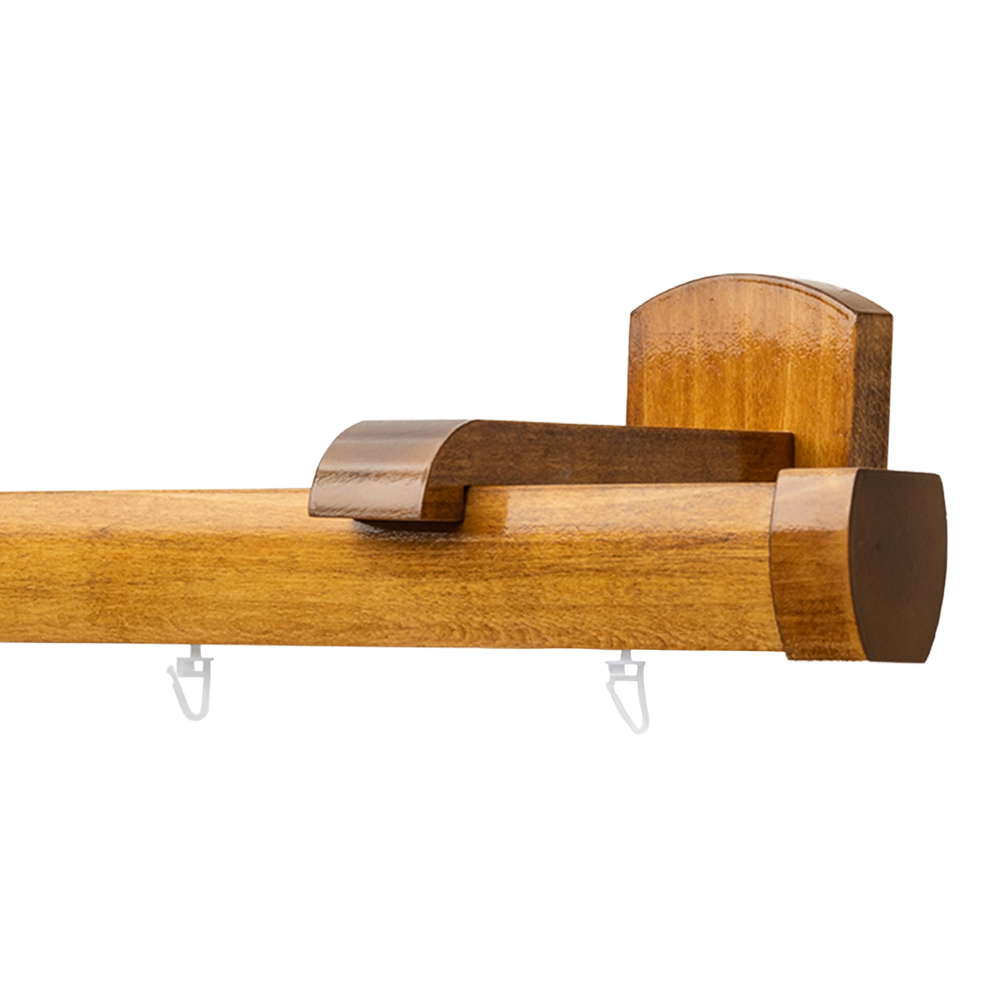 Domino Single Wooden Curtain Rod