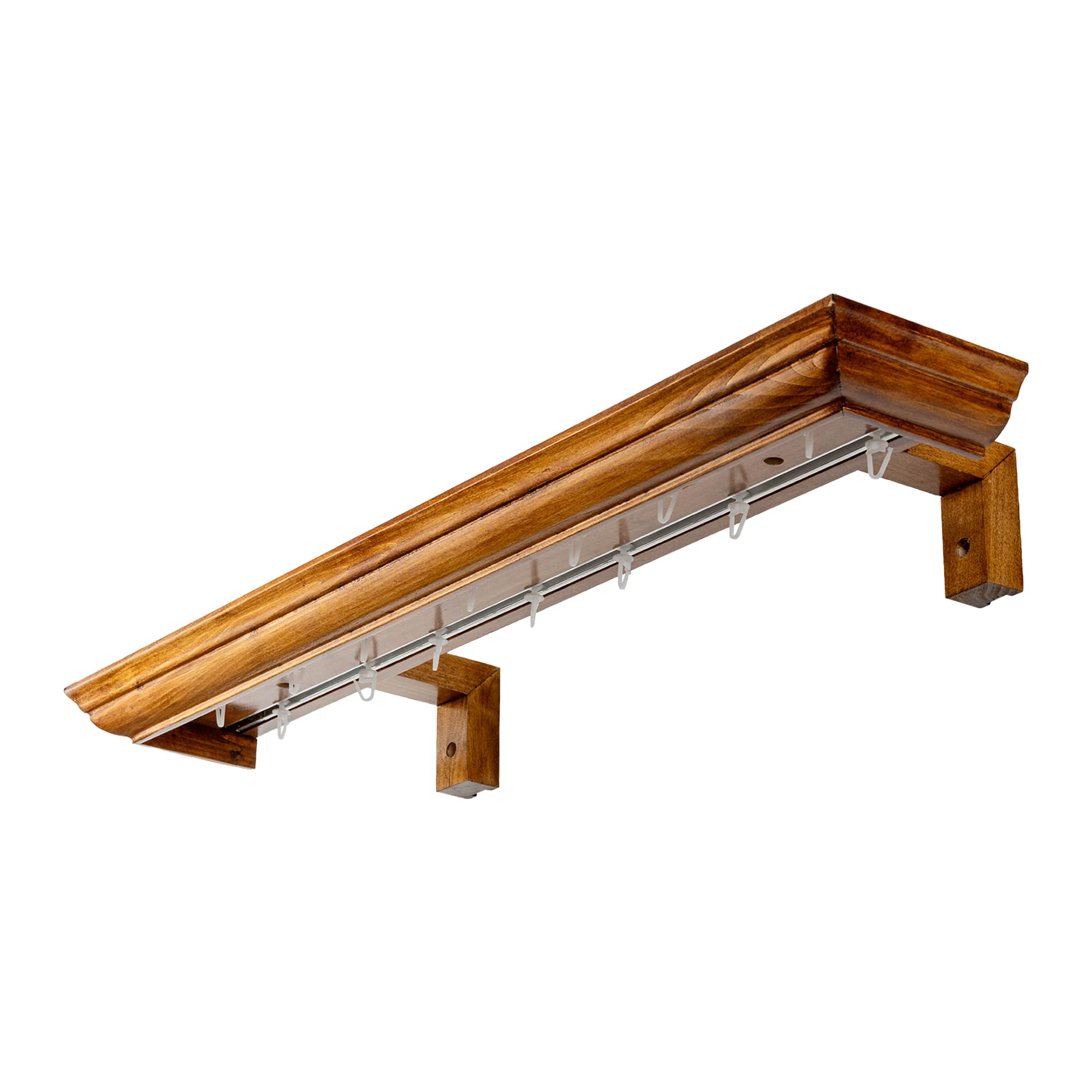 Filip Wooden Curtain Track System with Decorative Valance