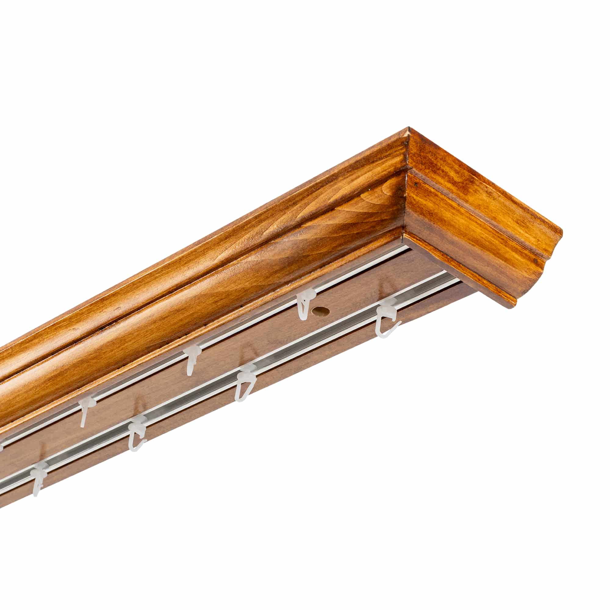 Filip Wooden Curtain Track System with Decorative Valance