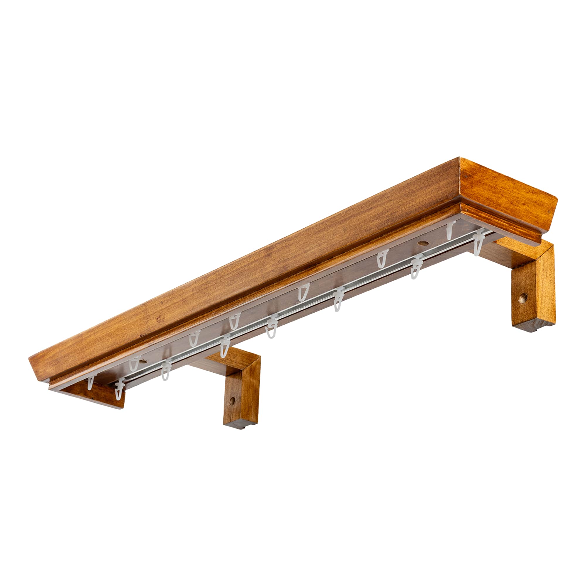 Conic Wooden Curtain Track System with Decorative Valance