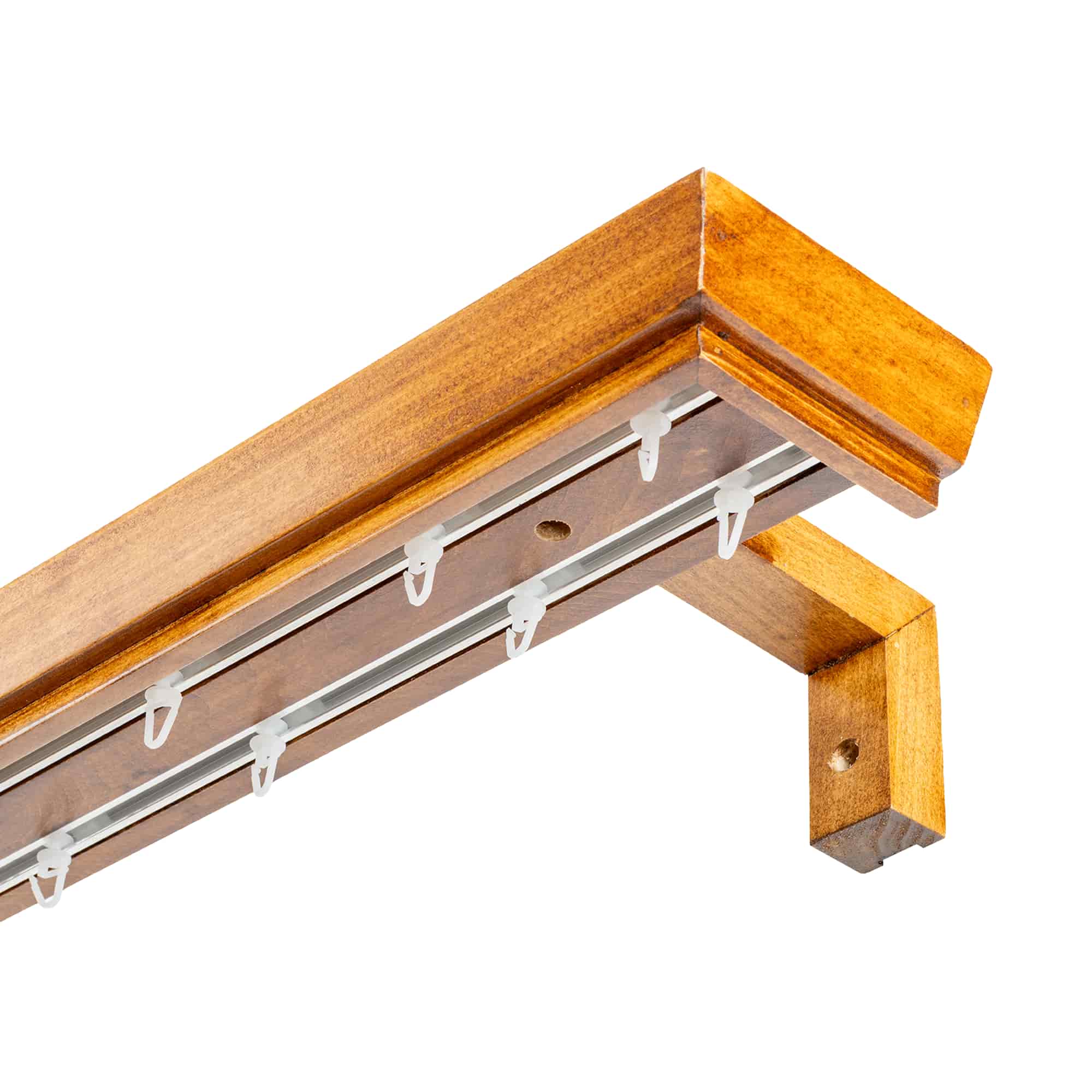 Conic Wooden Curtain Track System with Decorative Valance