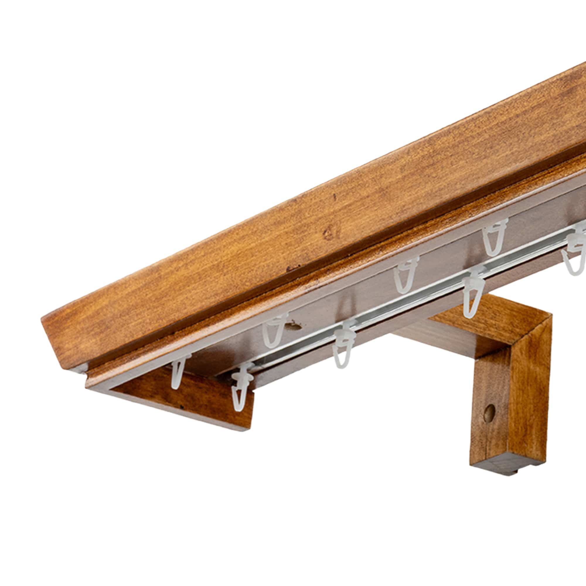 Conic Wooden Curtain Track System with Decorative Valance