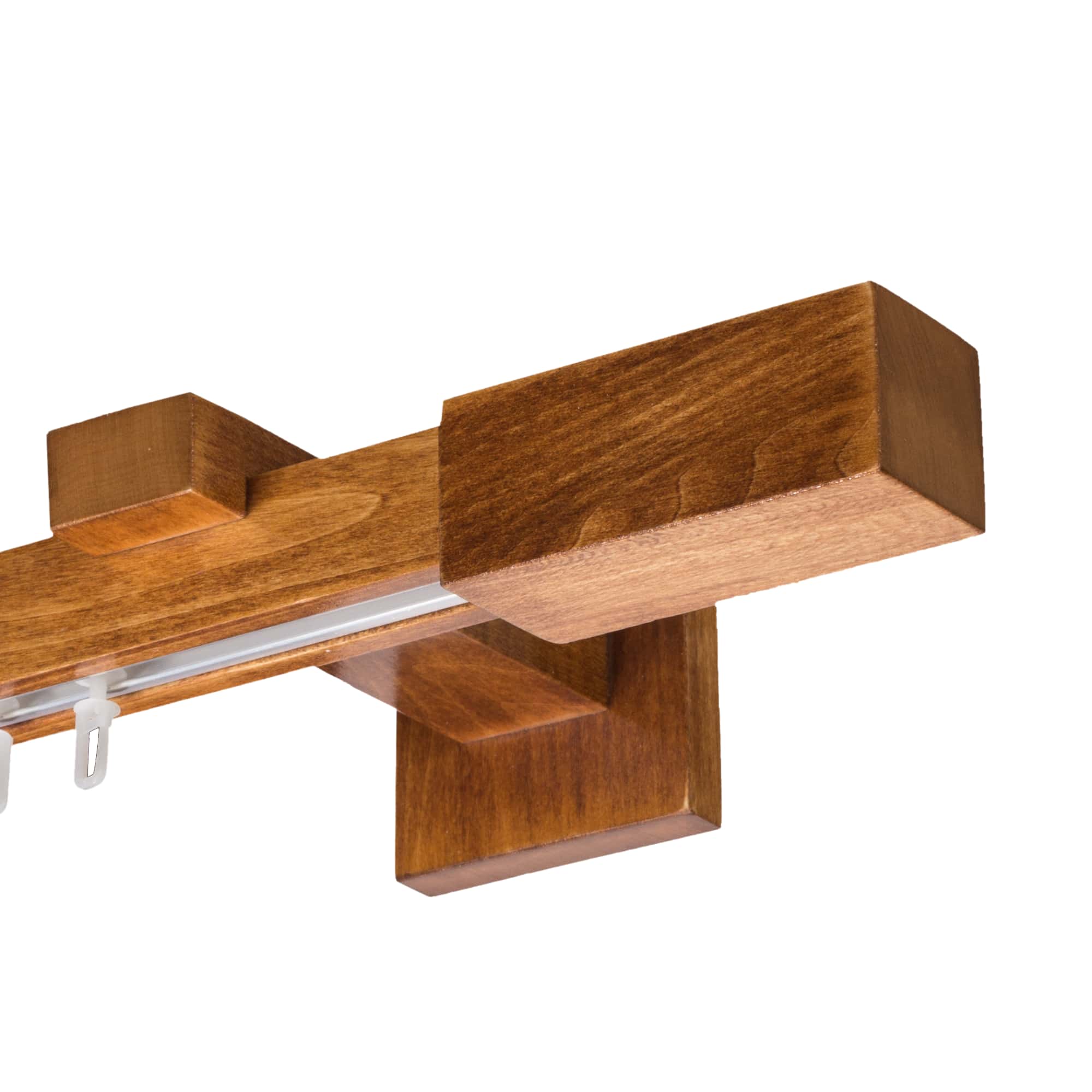 Praga Wooden Curtain Rod with Aluminum Track
