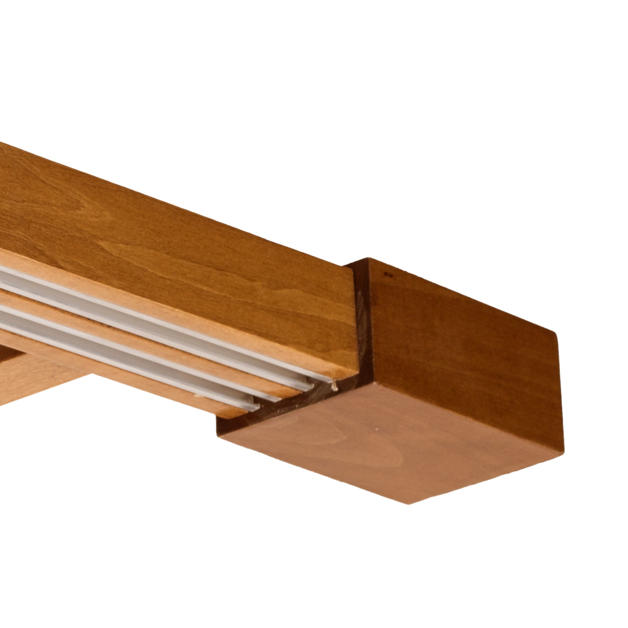 Roma Double Wooden Curtain Rod & Track System for Curtains and Drapes