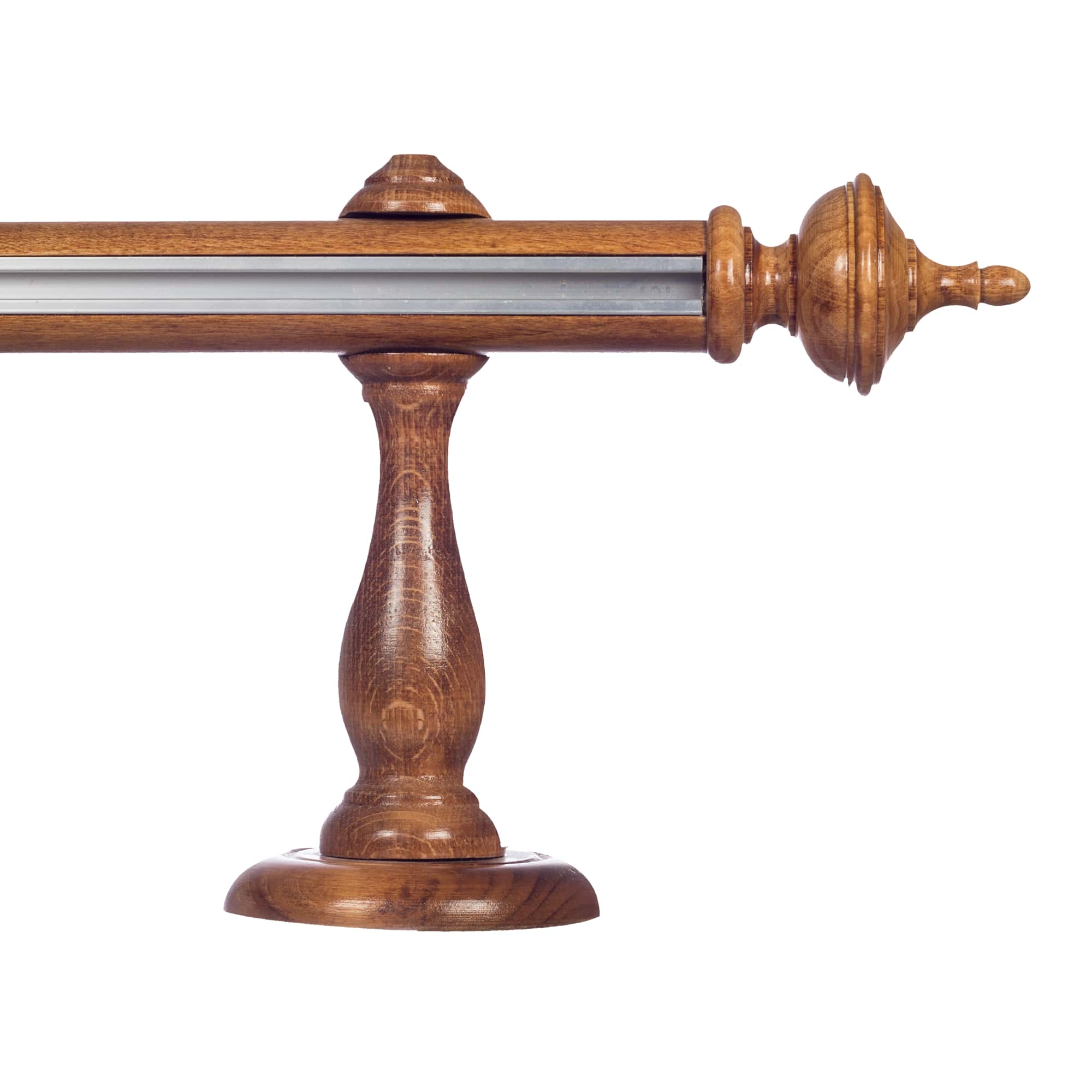 Saly Single 35 mm Wooden Curtain Rod with Aluminum Track