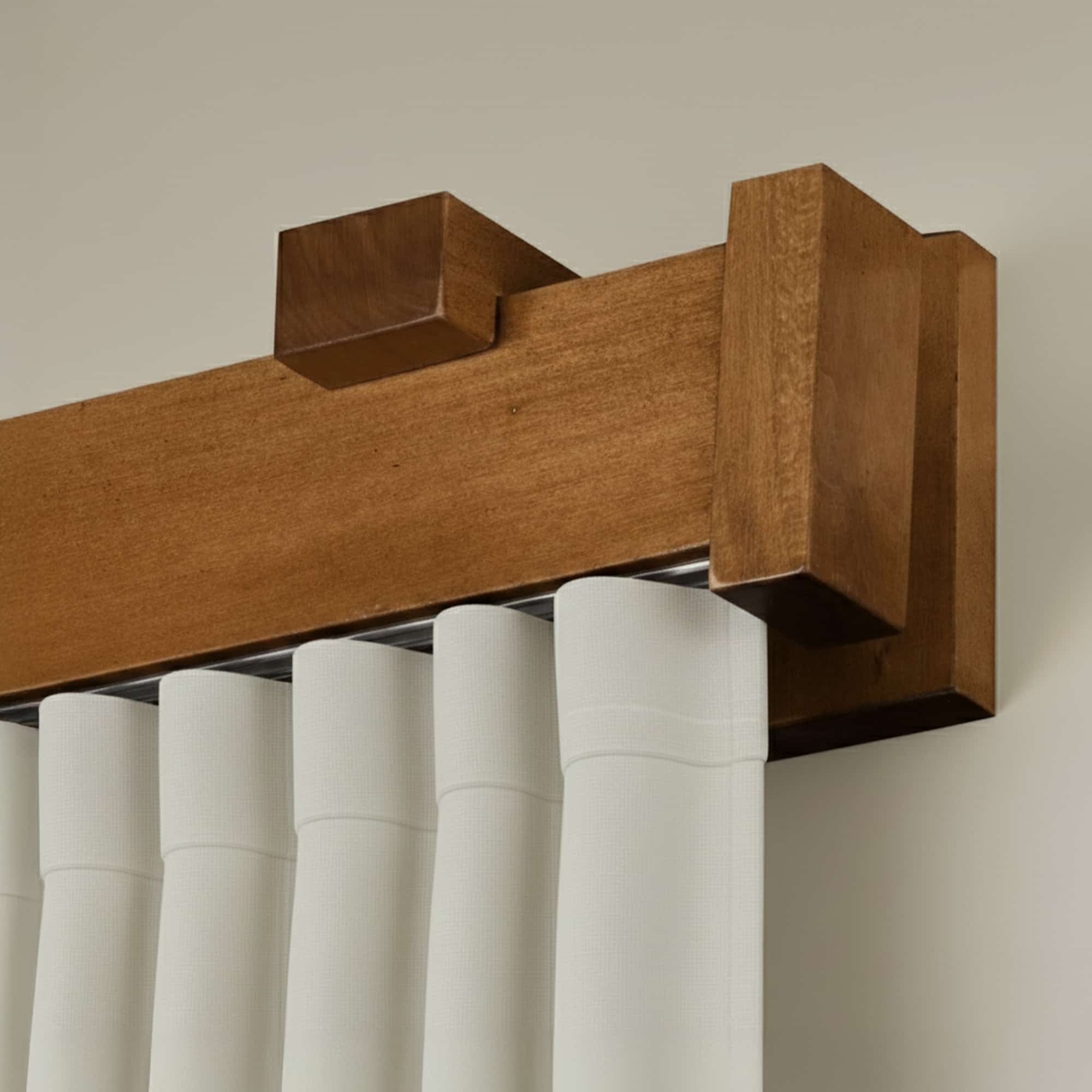Dalia Wooden Curtain Rod with Aluminum Track