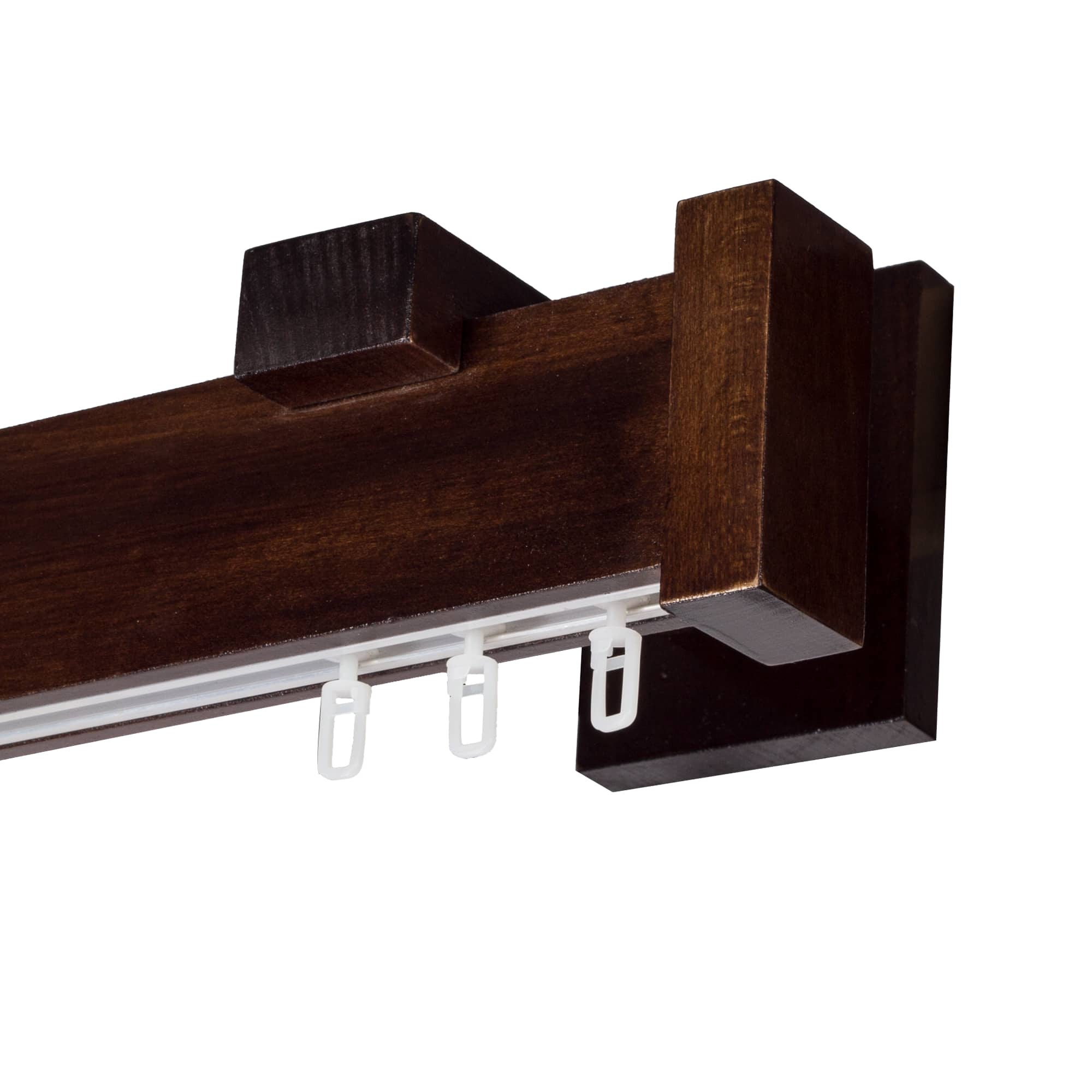Dalia Wooden Curtain Rod with Aluminum Track