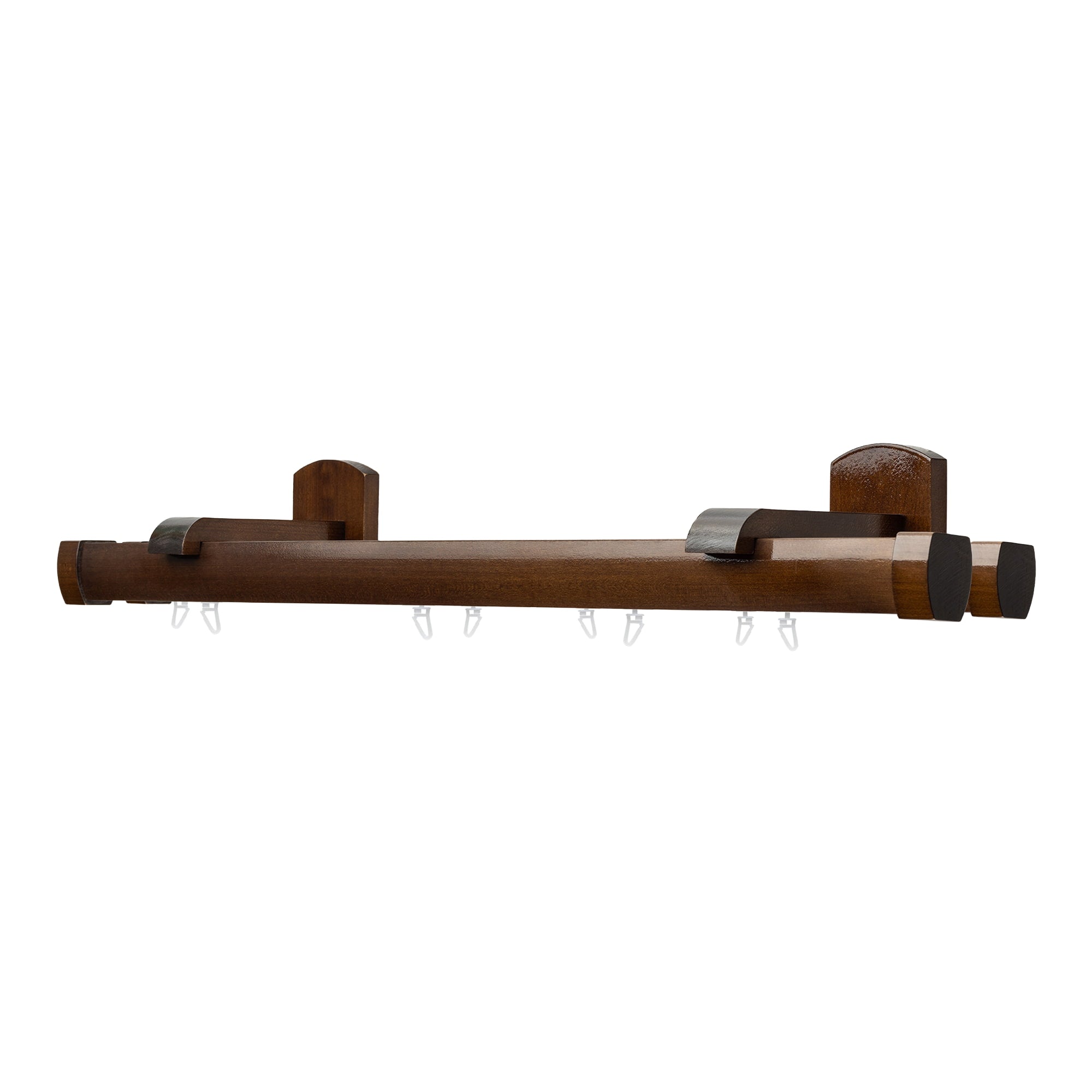 Domino Double Wooden Curtain Rod & Track System for Curtains and Drapes