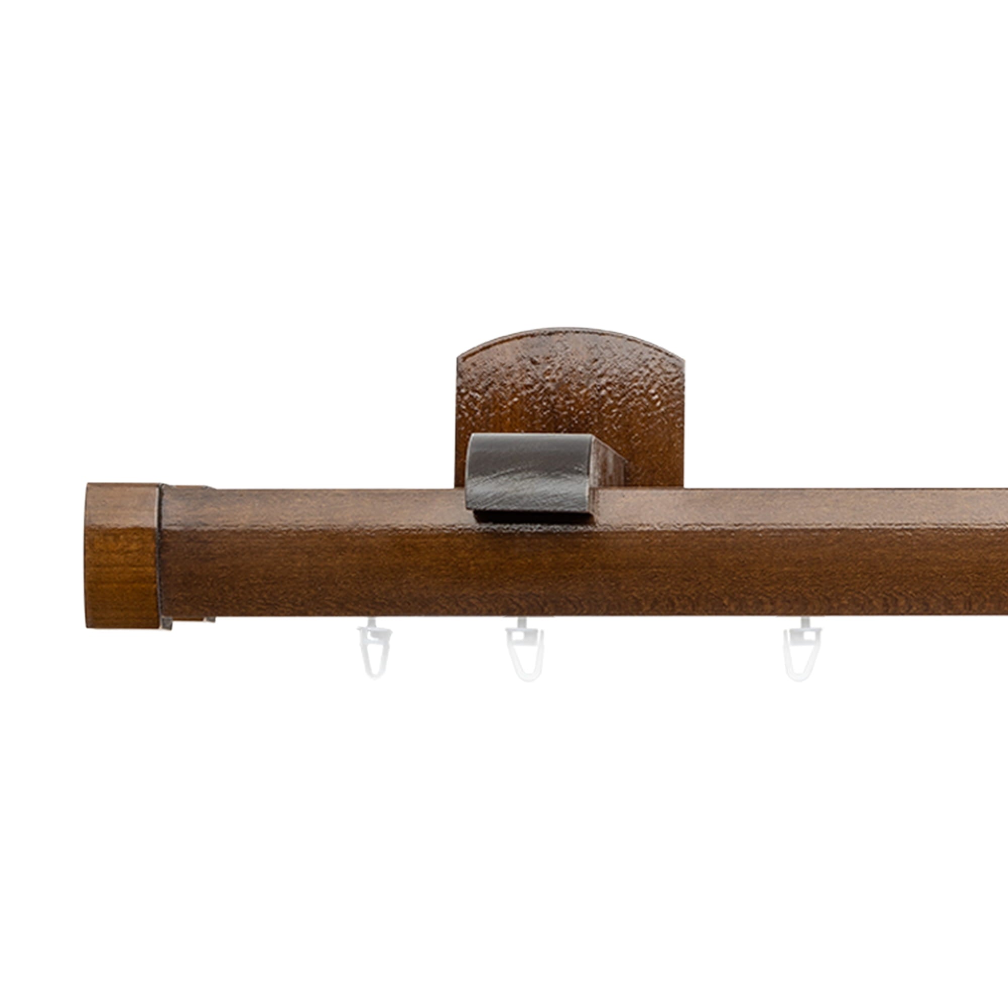 Domino Double Wooden Curtain Rod & Track System for Curtains and Drapes