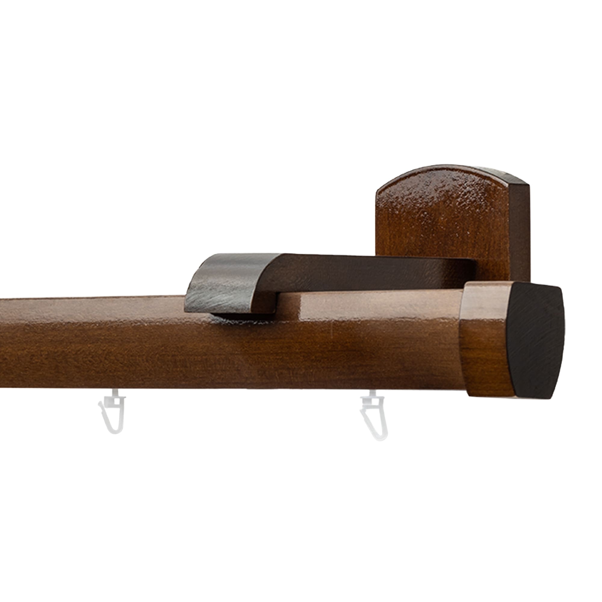 Domino Single Wooden Curtain Rod