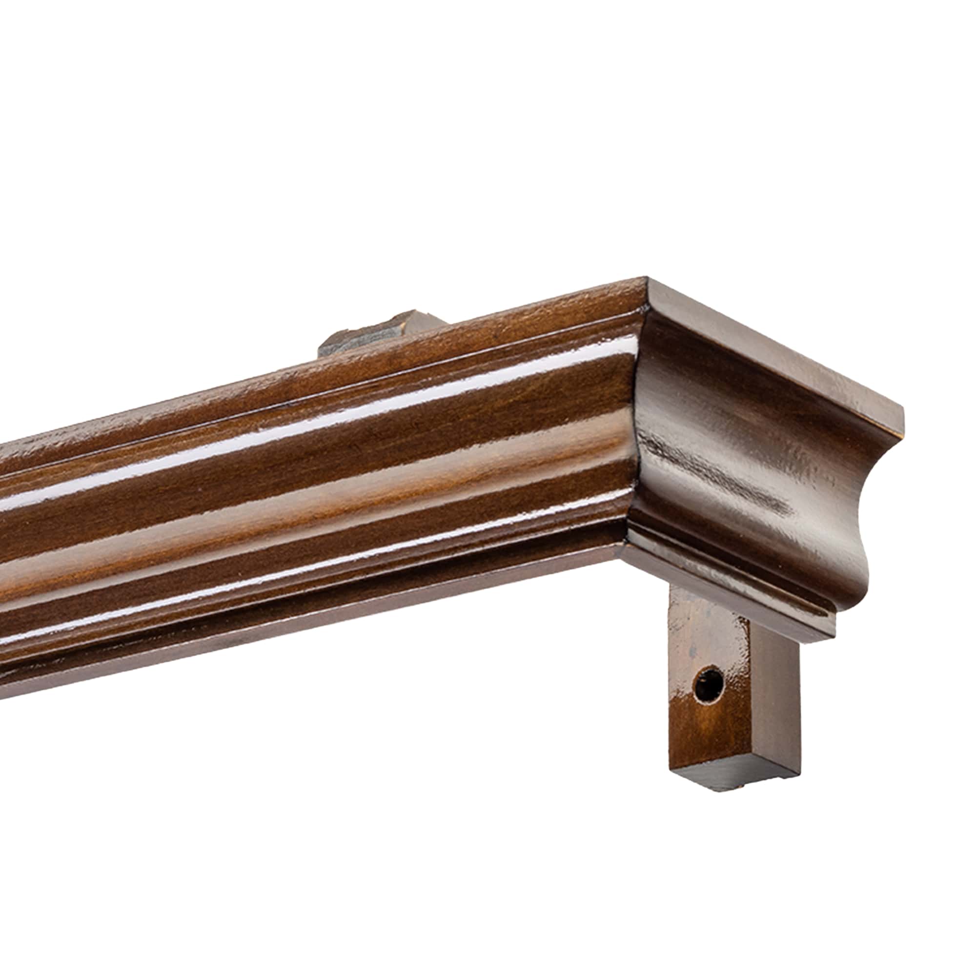 Athena Wooden Curtain Track System with Decorative Valance