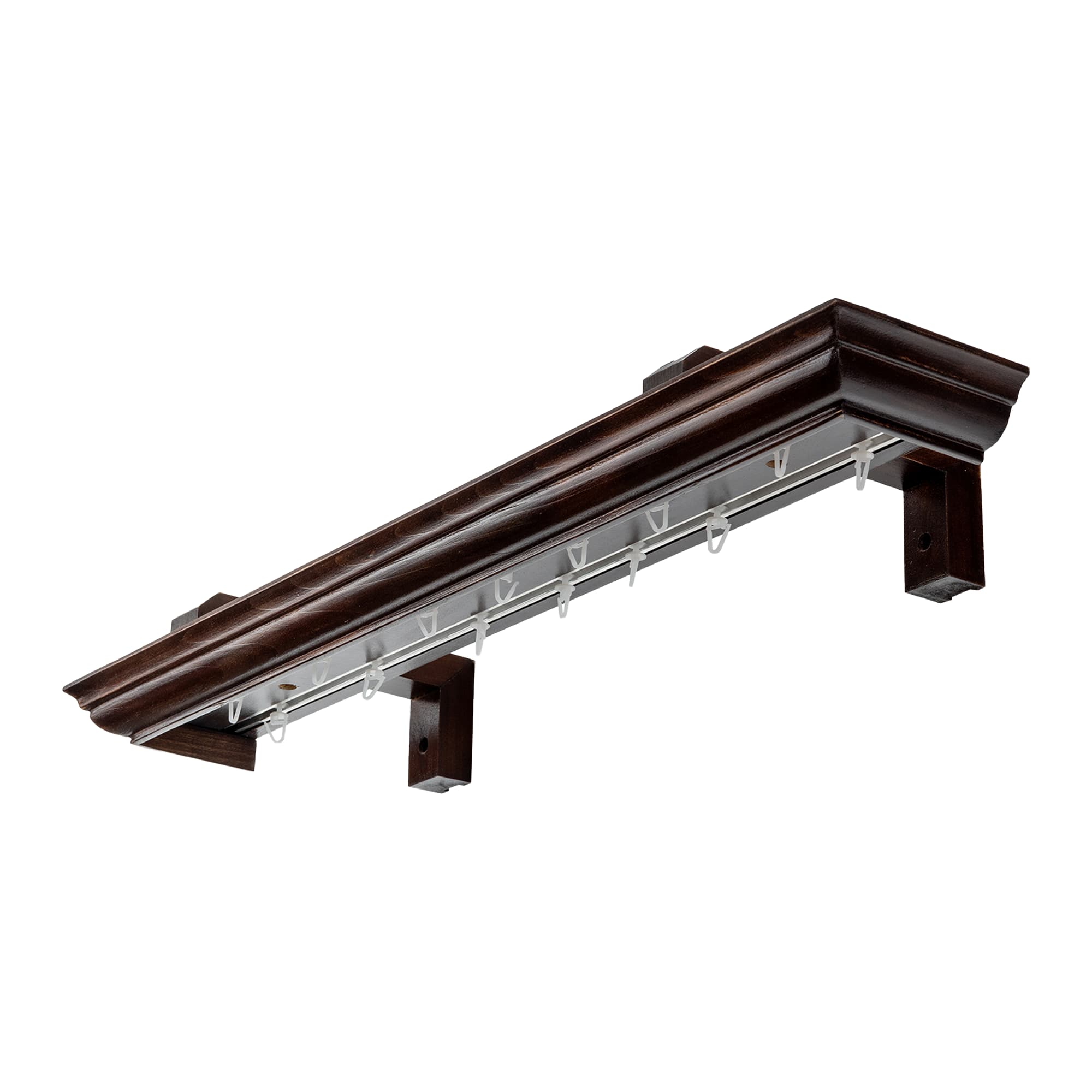 Filip Wooden Curtain Track System with Decorative Valance