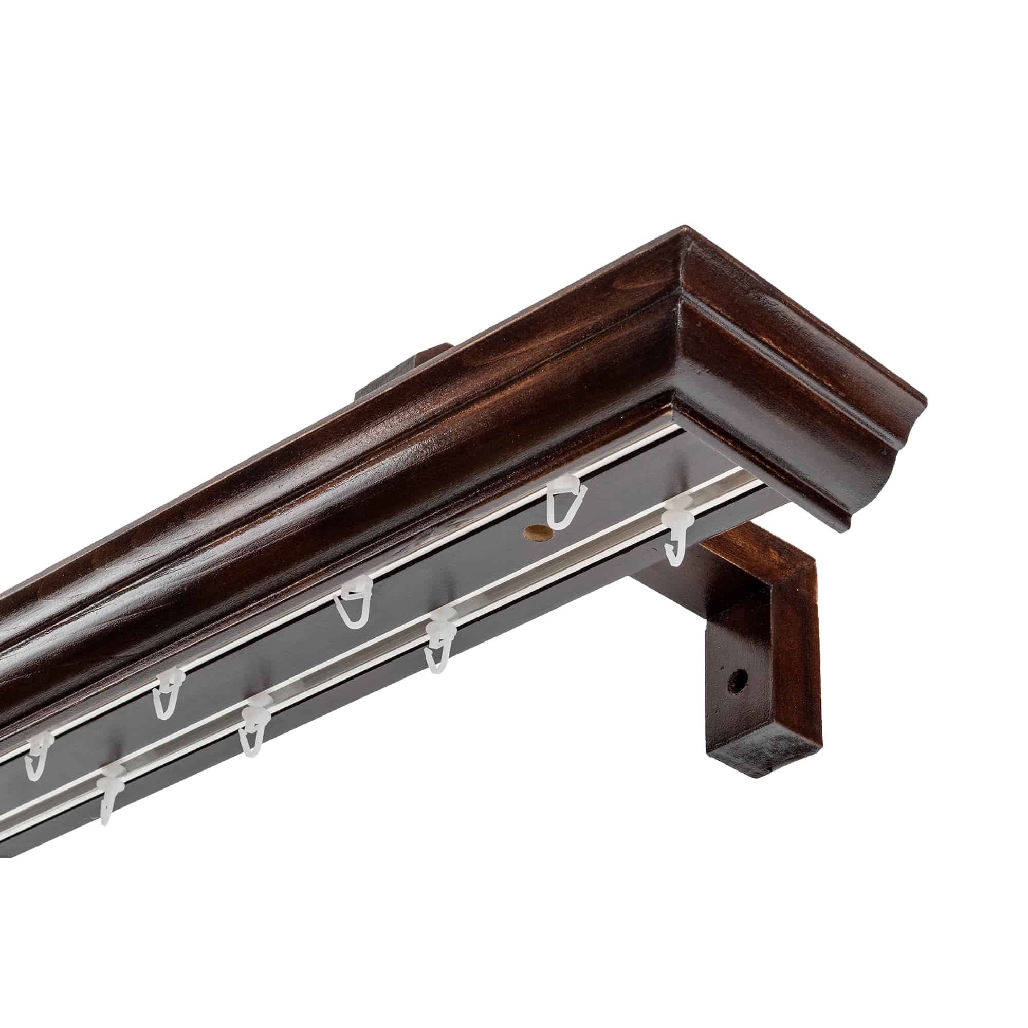 Filip Wooden Curtain Track System with Decorative Valance