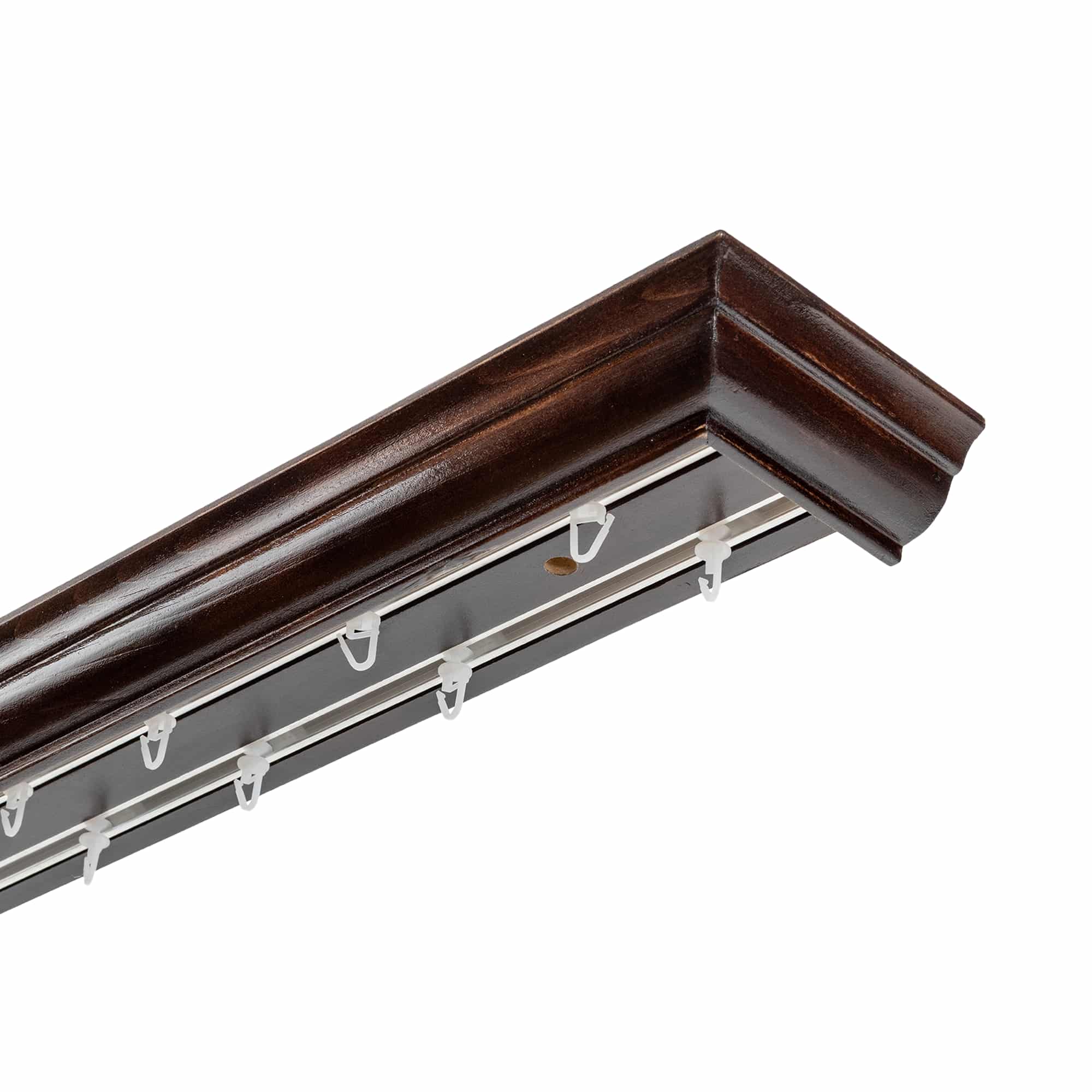 Filip Wooden Curtain Track System with Decorative Valance