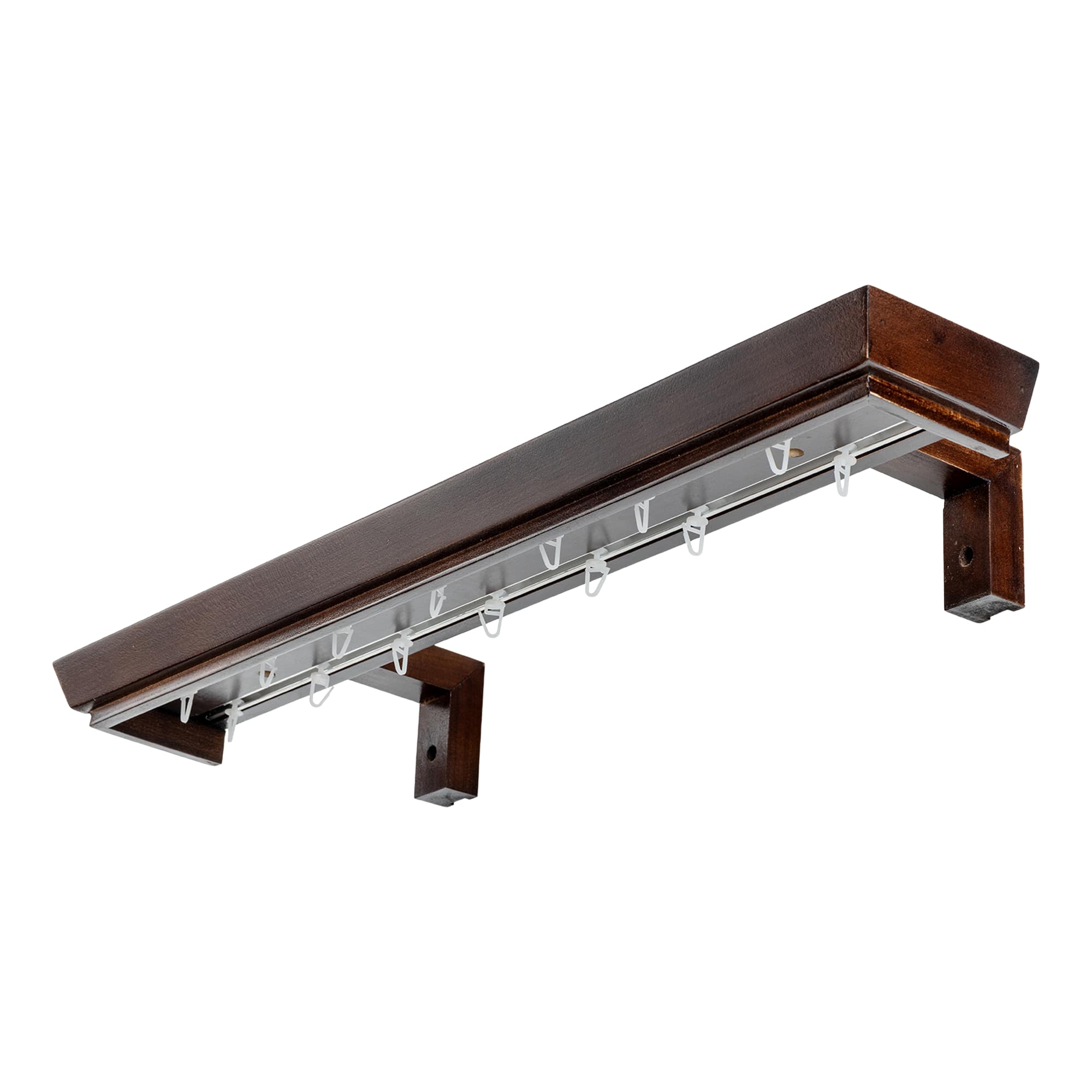 Conic Wooden Curtain Track System with Decorative Valance