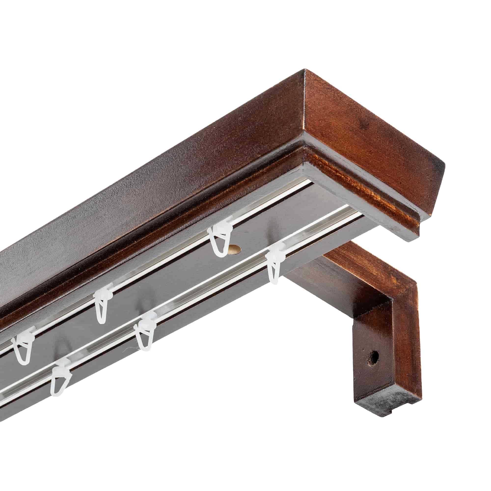 Conic Wooden Curtain Track System with Decorative Valance