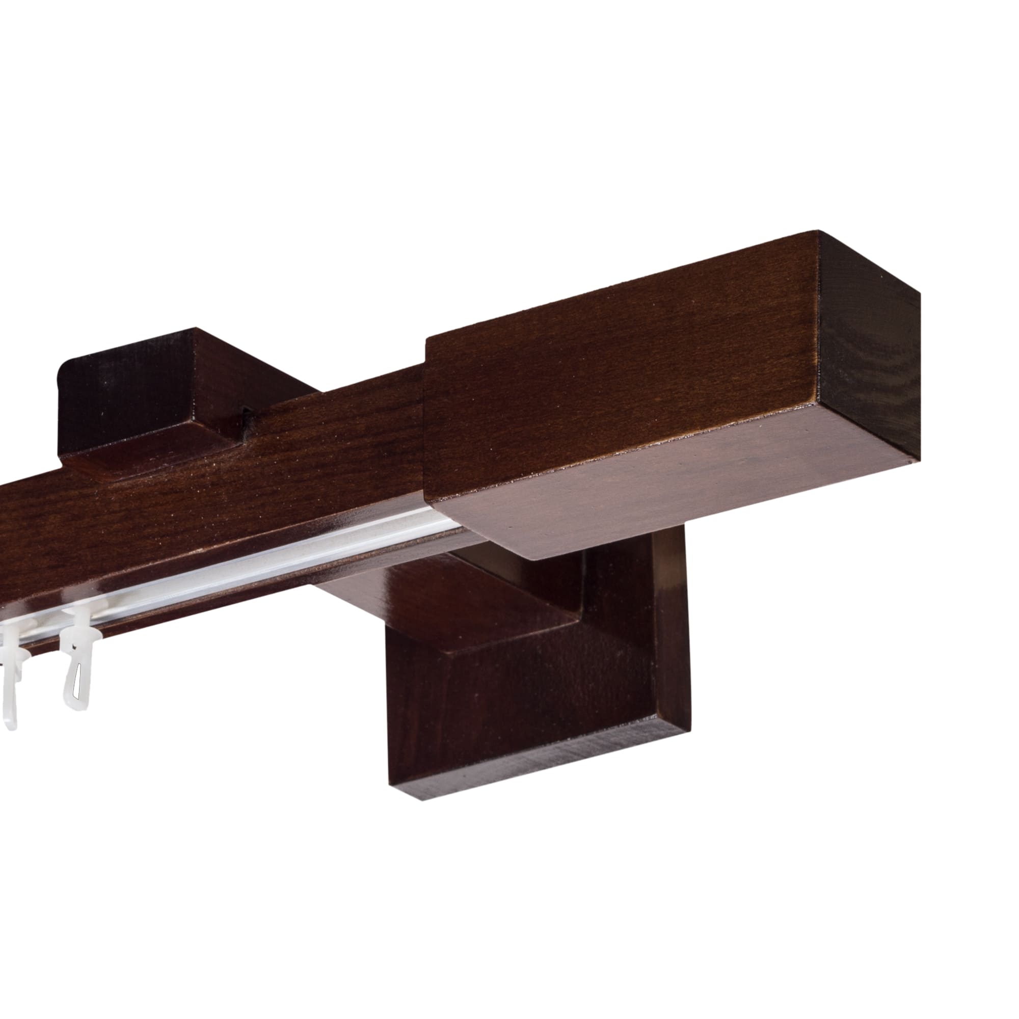 Praga Wooden Curtain Rod with Aluminum Track