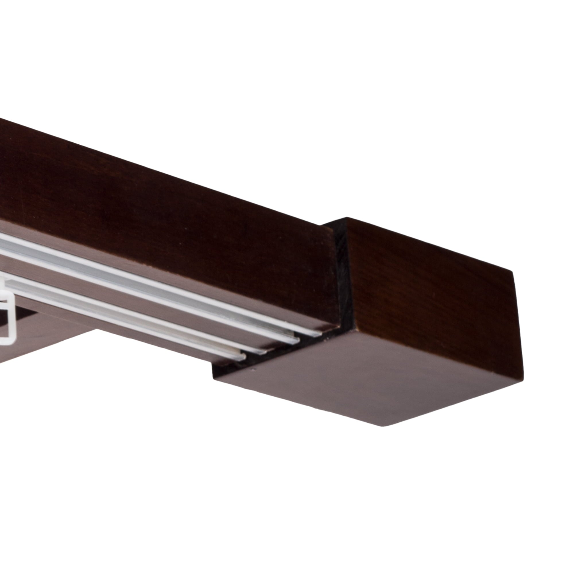 Roma Double Wooden Curtain Rod & Track System for Curtains and Drapes
