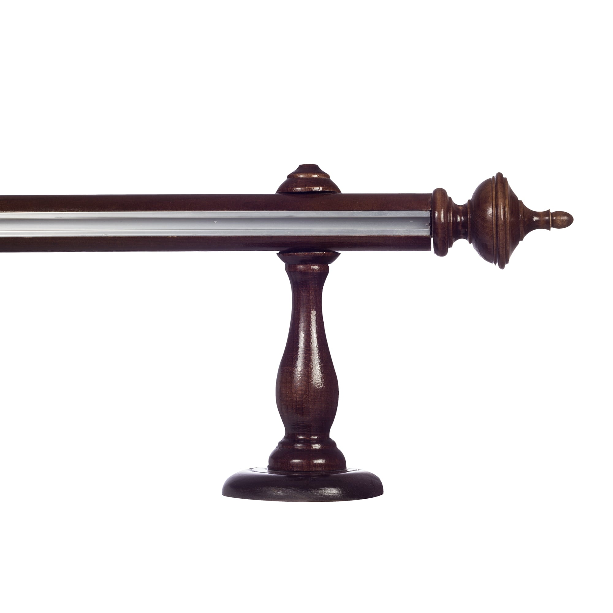 Saly Single 35 mm Wooden Curtain Rod with Aluminum Track
