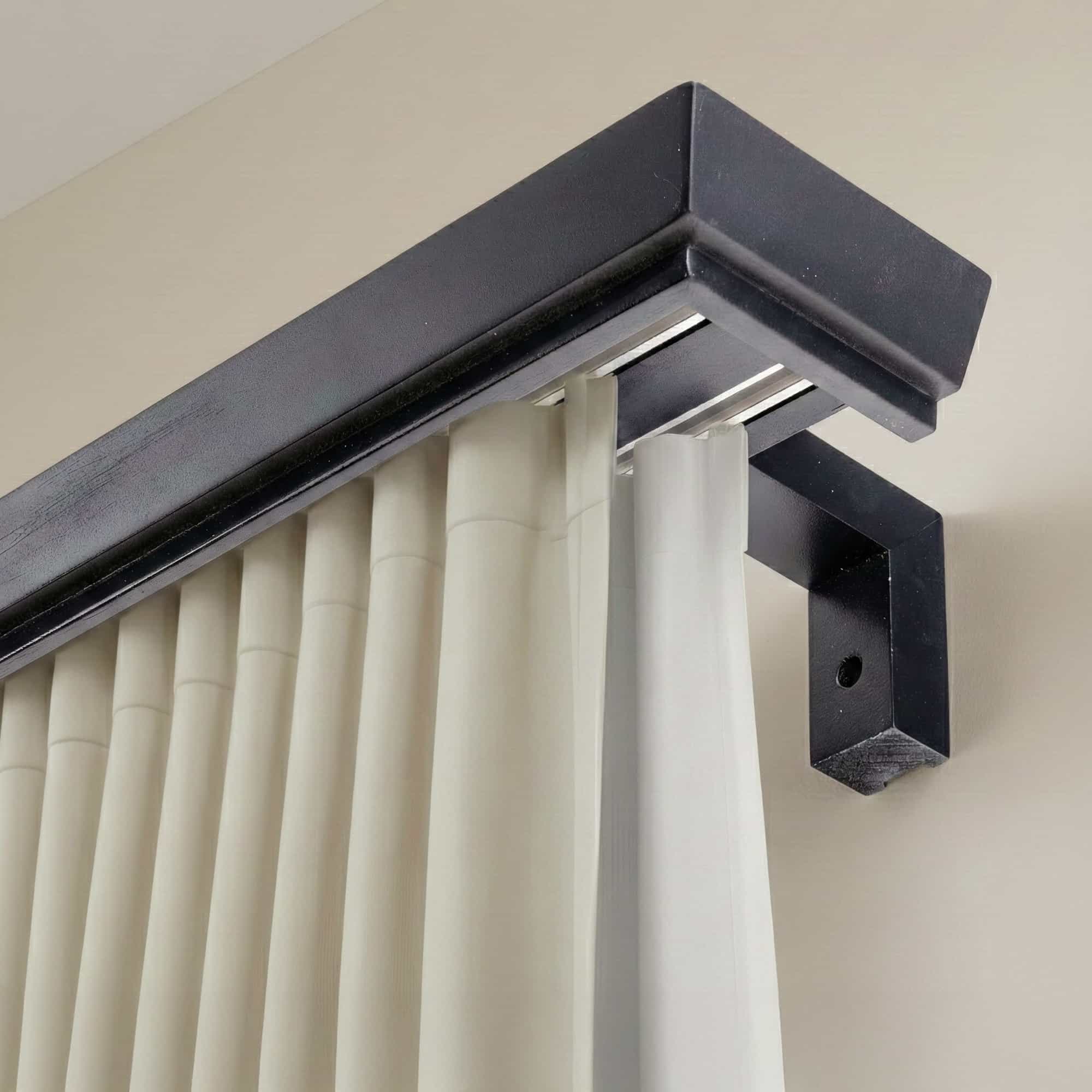 Conic Wooden Curtain Track System with Decorative Valance
