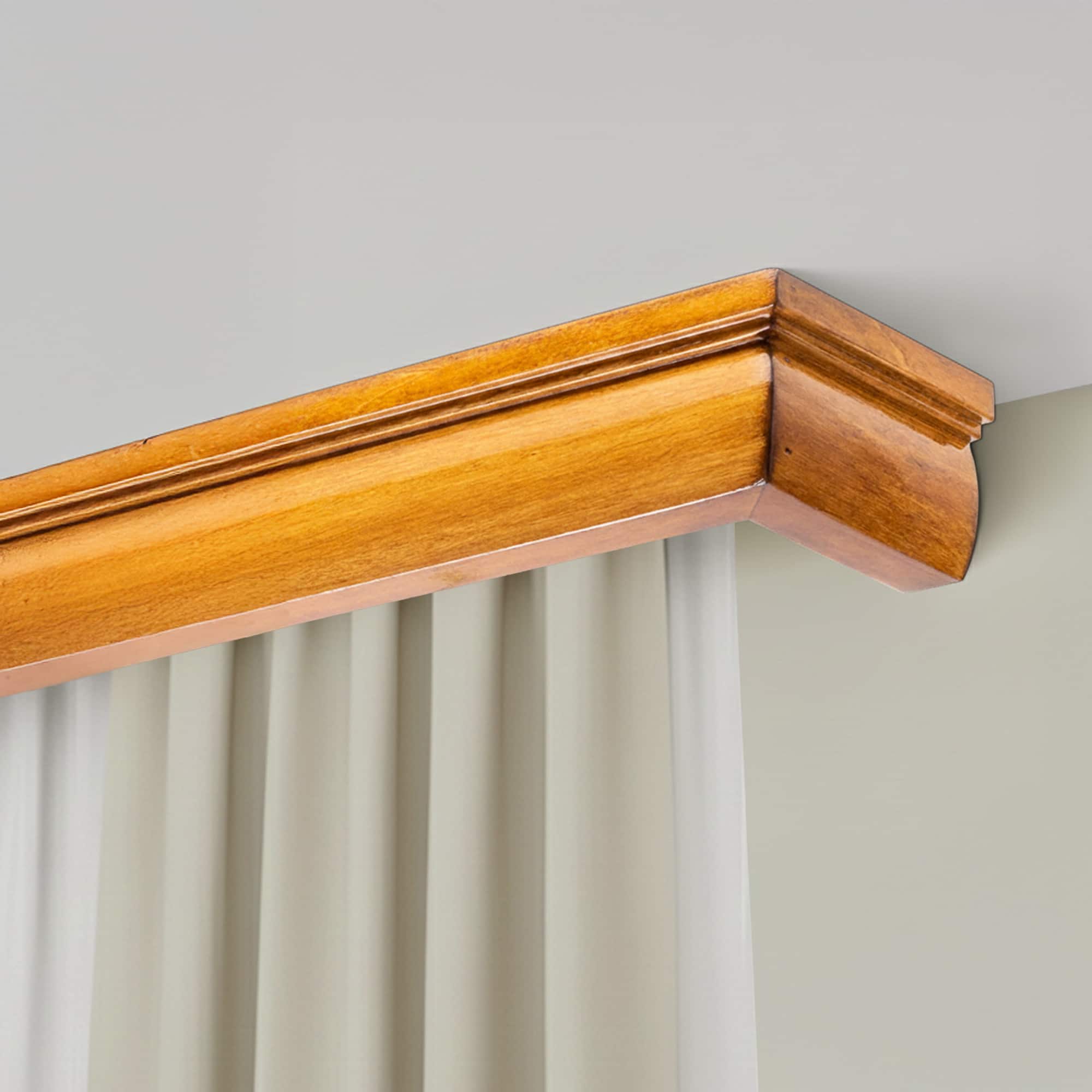 Firenze Wooden Curtain Track System with Decorative Valance