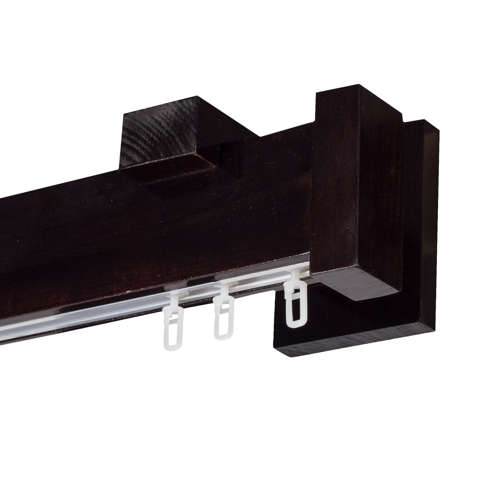 Dalia Wooden Curtain Rod with Aluminum Track