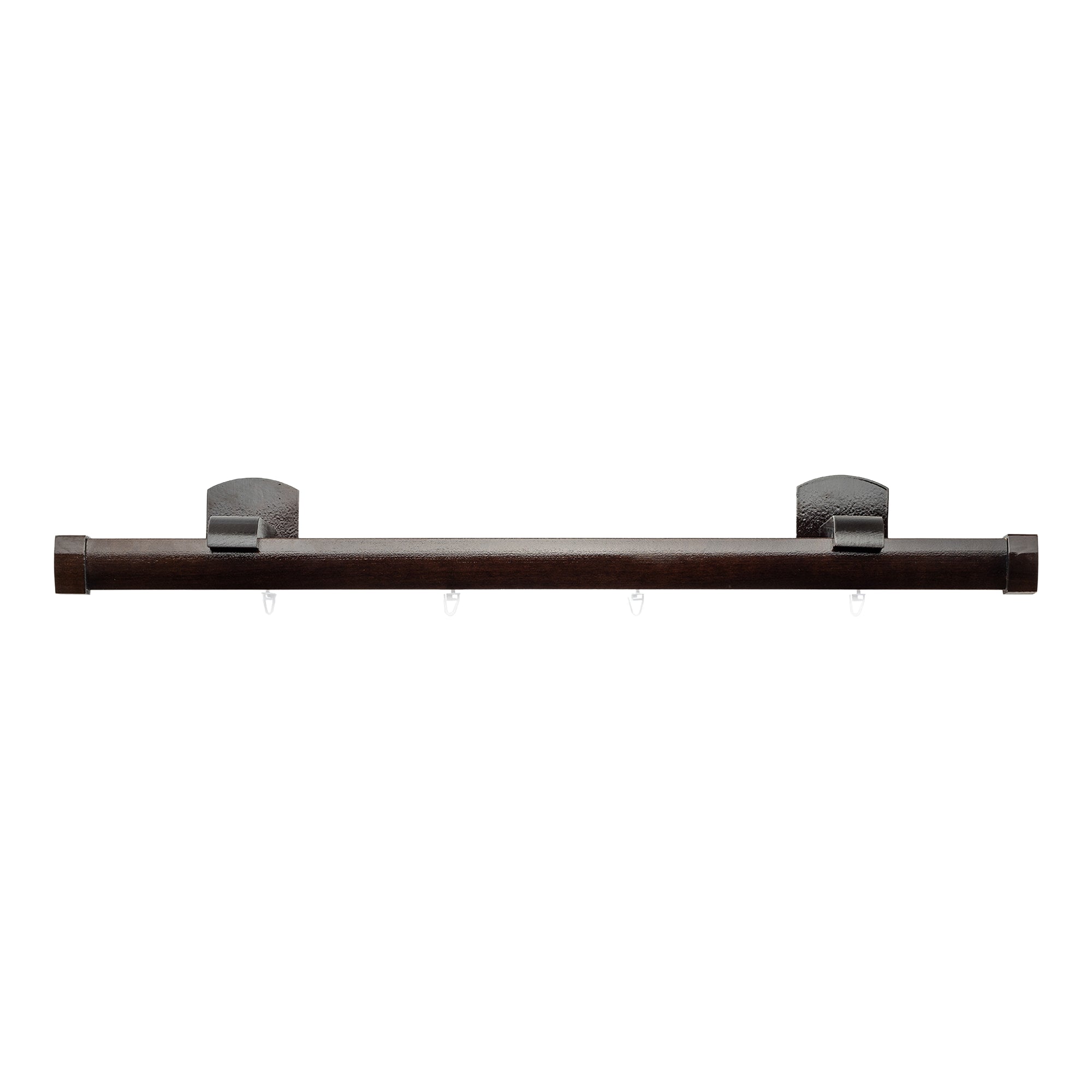 Domino Single Wooden Curtain Rod
