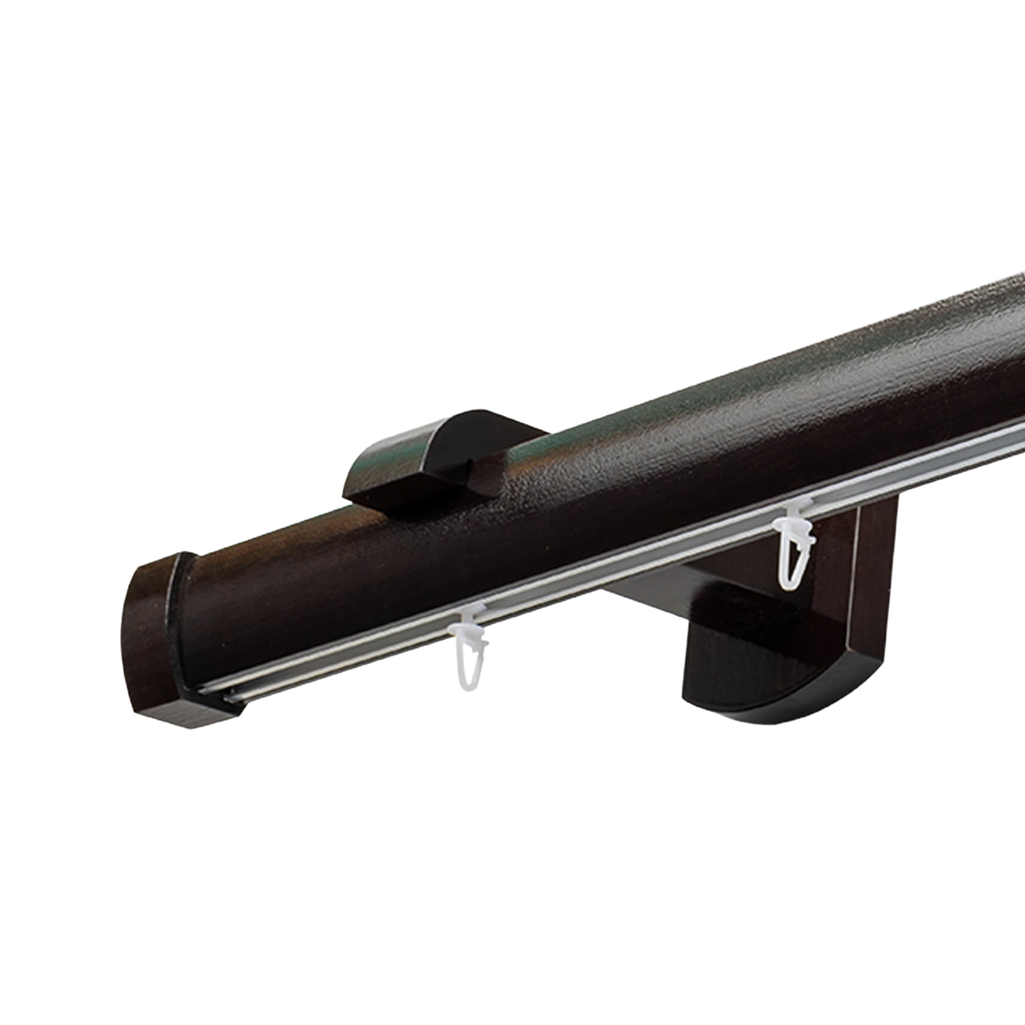 Domino Single Wooden Curtain Rod