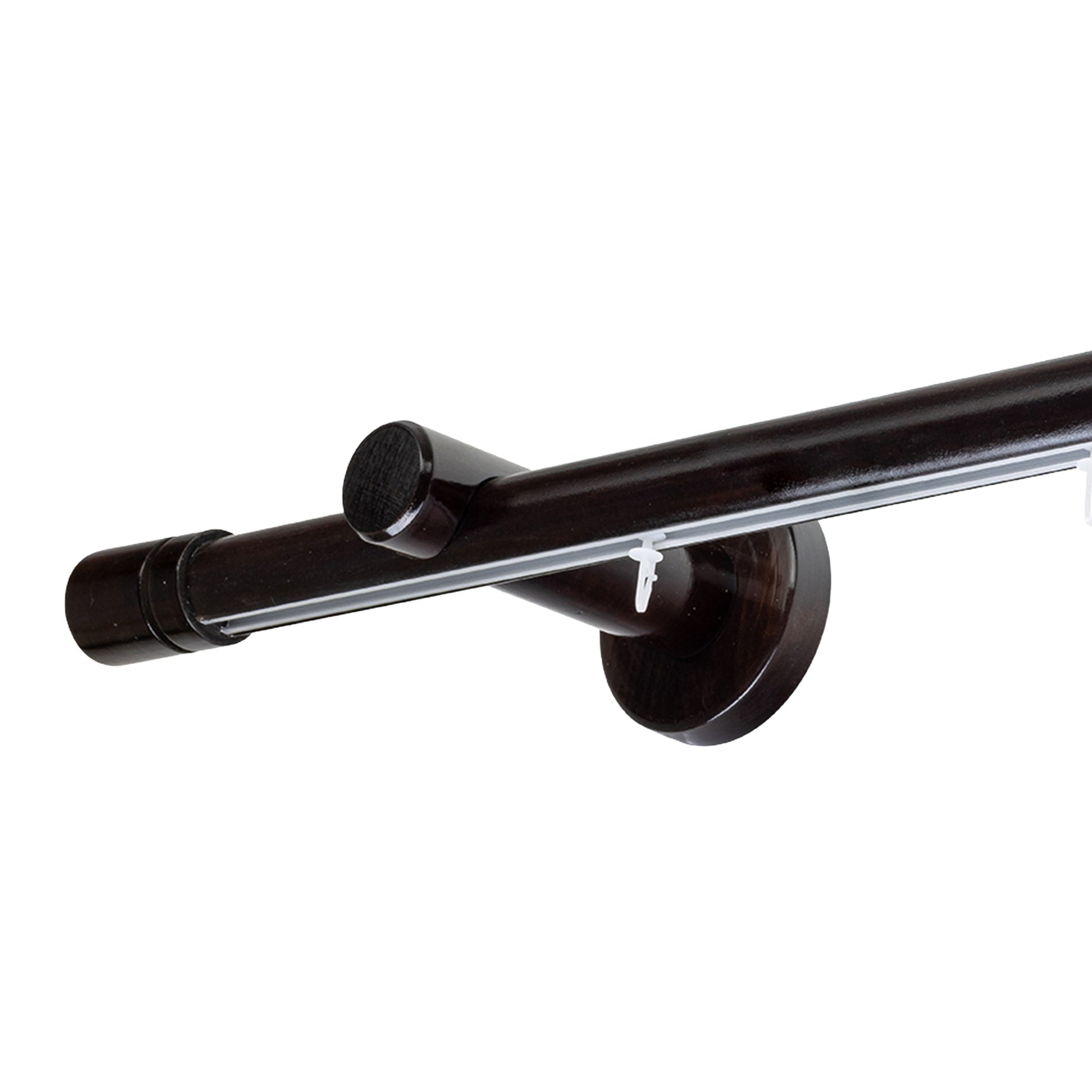 Cilindru Single 35 mm Wooden Curtain Rod & Aluminum Track System