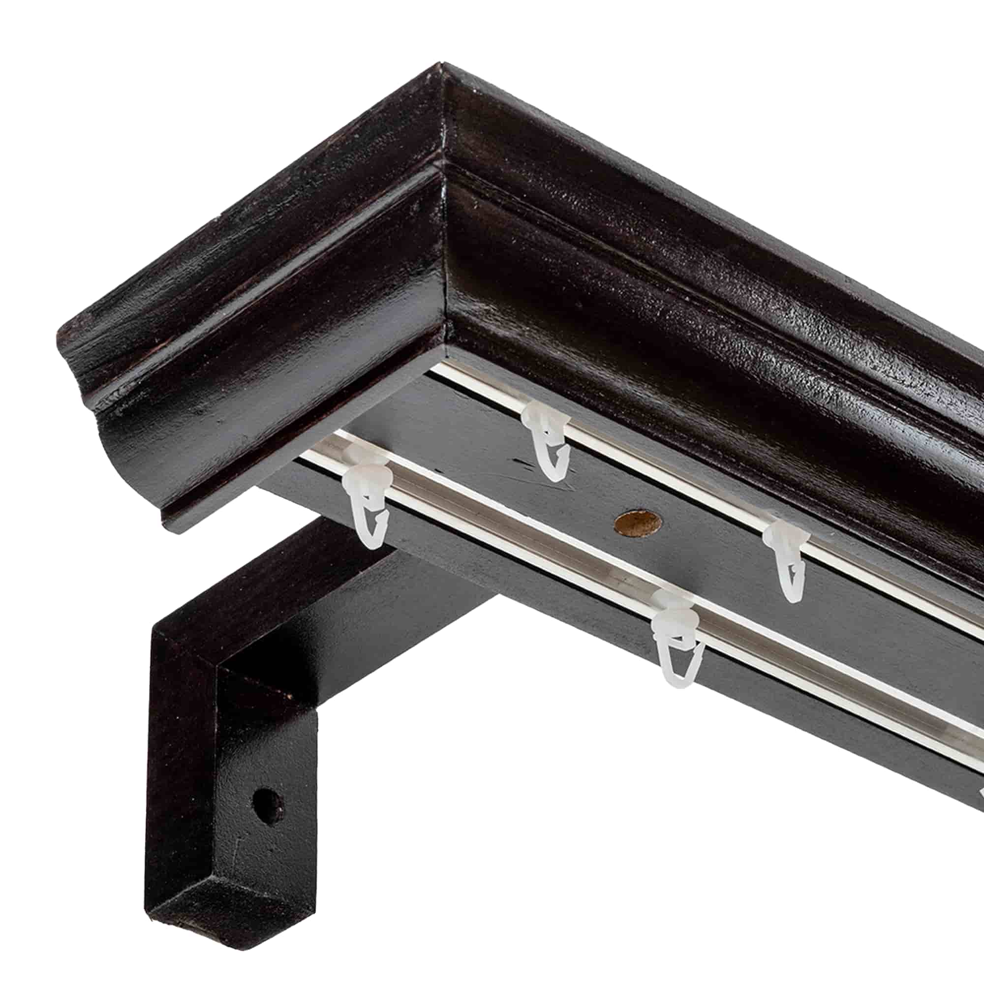 Filip Wooden Curtain Track System with Decorative Valance