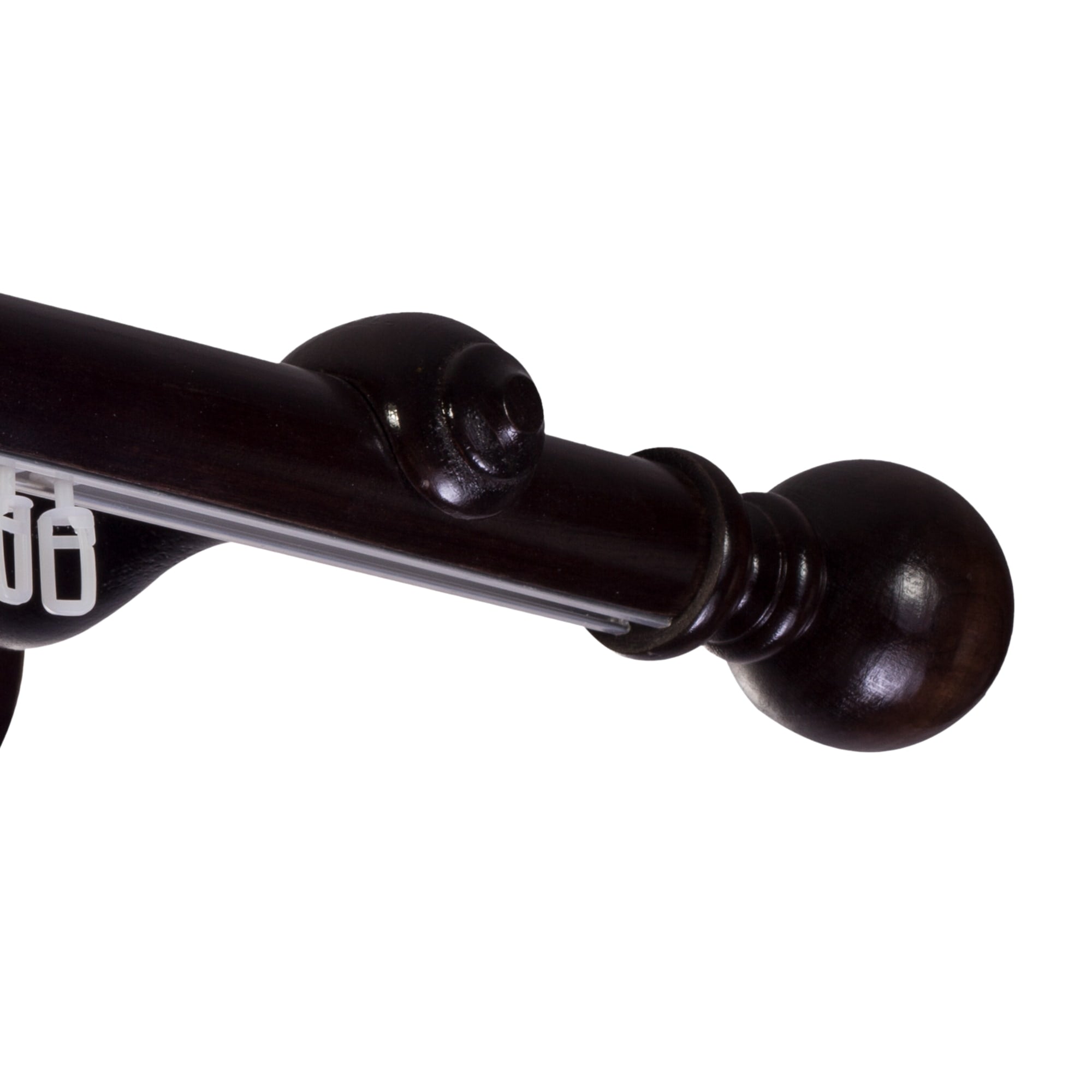 Globo Single 35 mm Wooden Curtain Rod with Aluminum Track