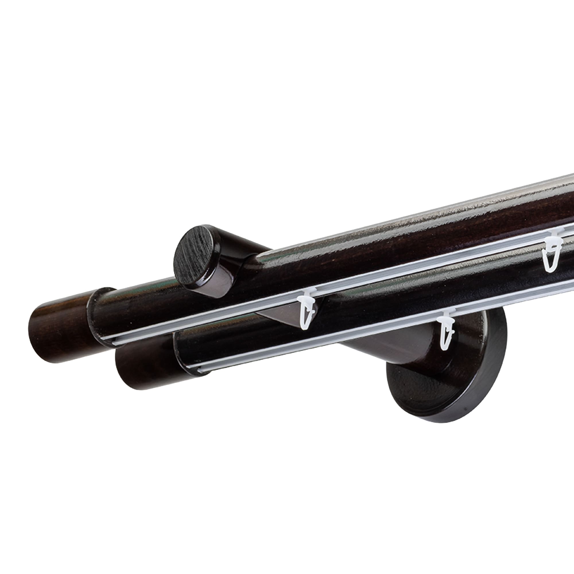 Luna Double 35 mm Wooden Curtain Rod & Track System