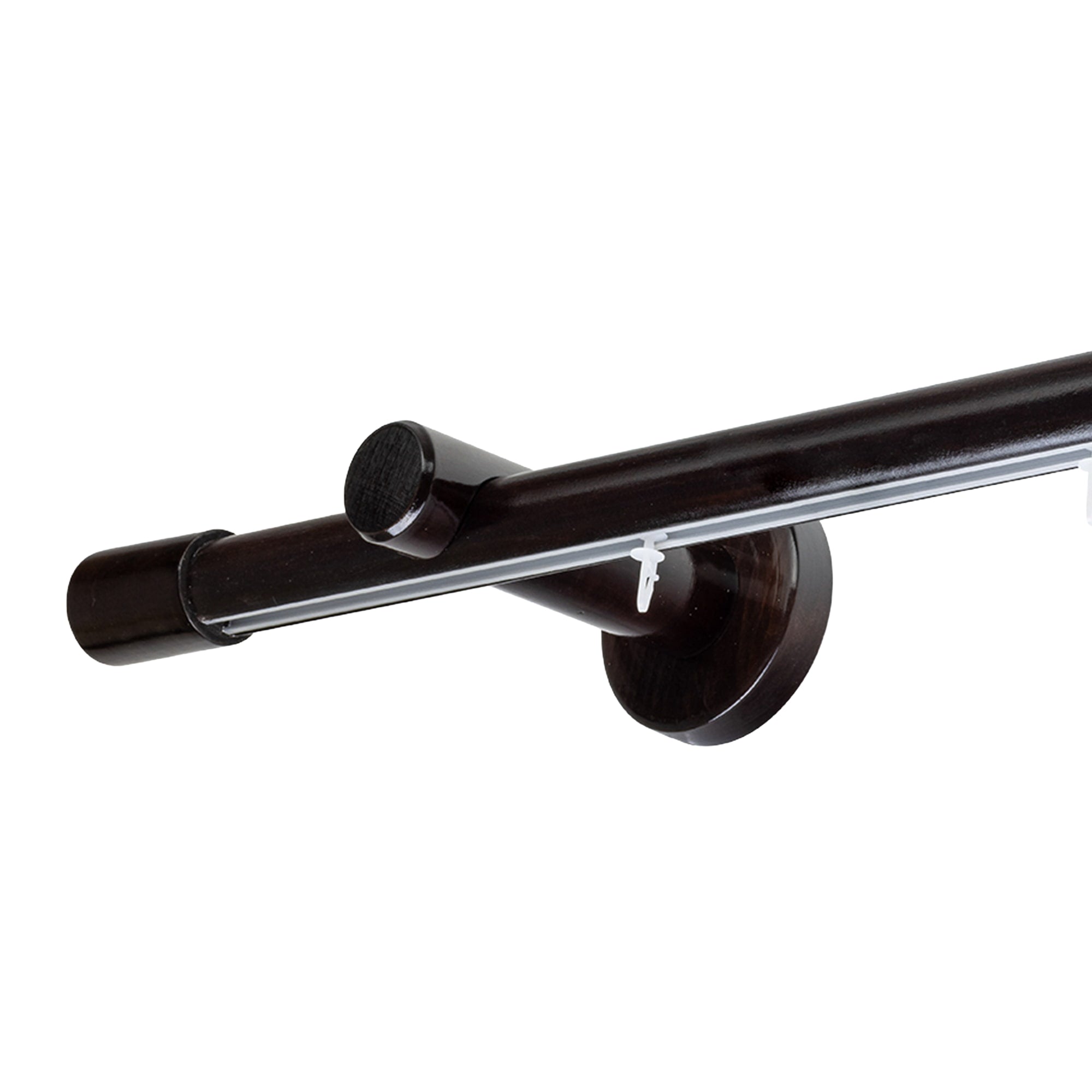 Luna Single 35 mm Wooden Curtain Rod & Track System