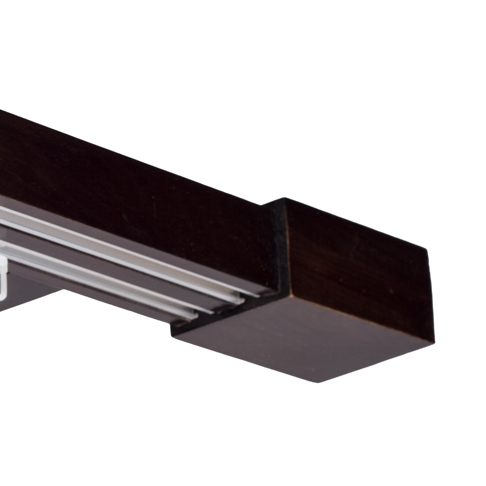 Roma Double Wooden Curtain Rod & Track System for Curtains and Drapes